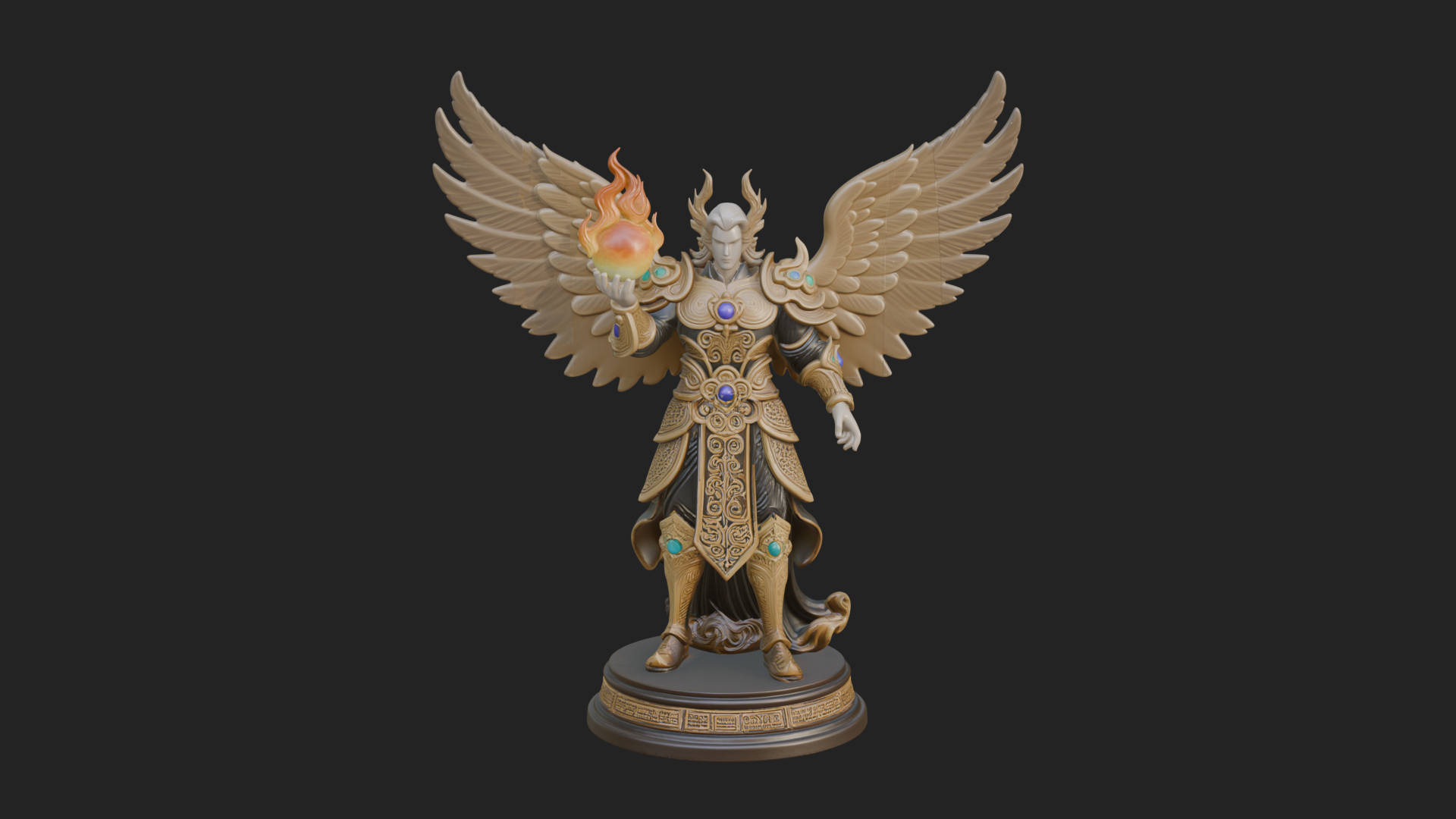 Archangel Michael Warrior Statue Design 32 3D Print Model 3D Model