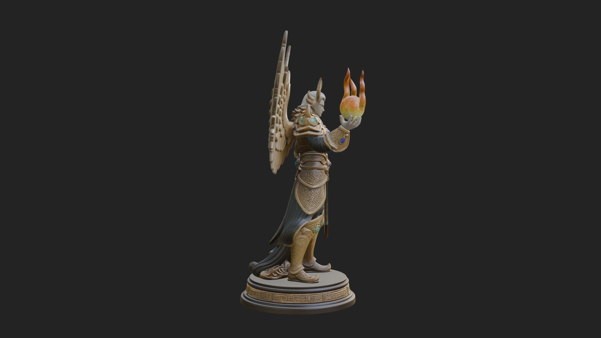 Archangel Michael Warrior Statue Design 32 3D Print Model 3D Model