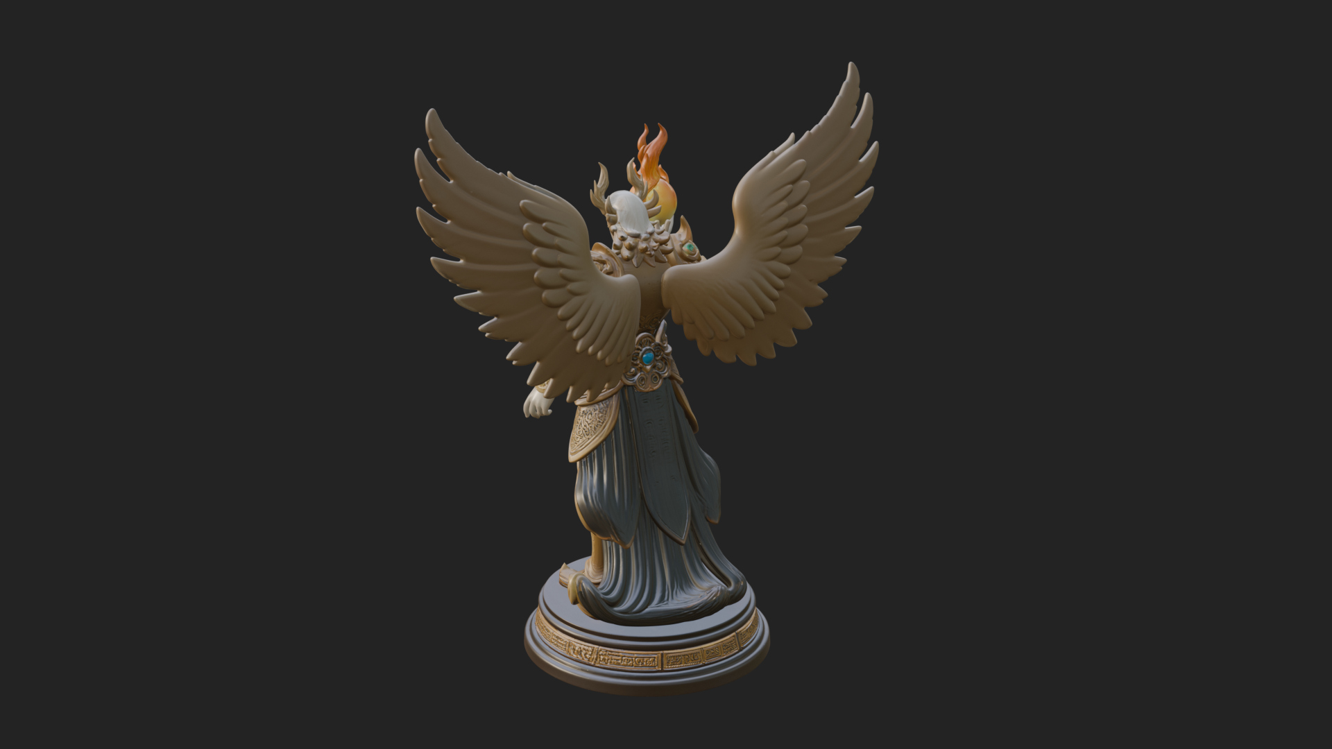 Archangel Michael Warrior Statue Design 32 3D Print Model 3D Model