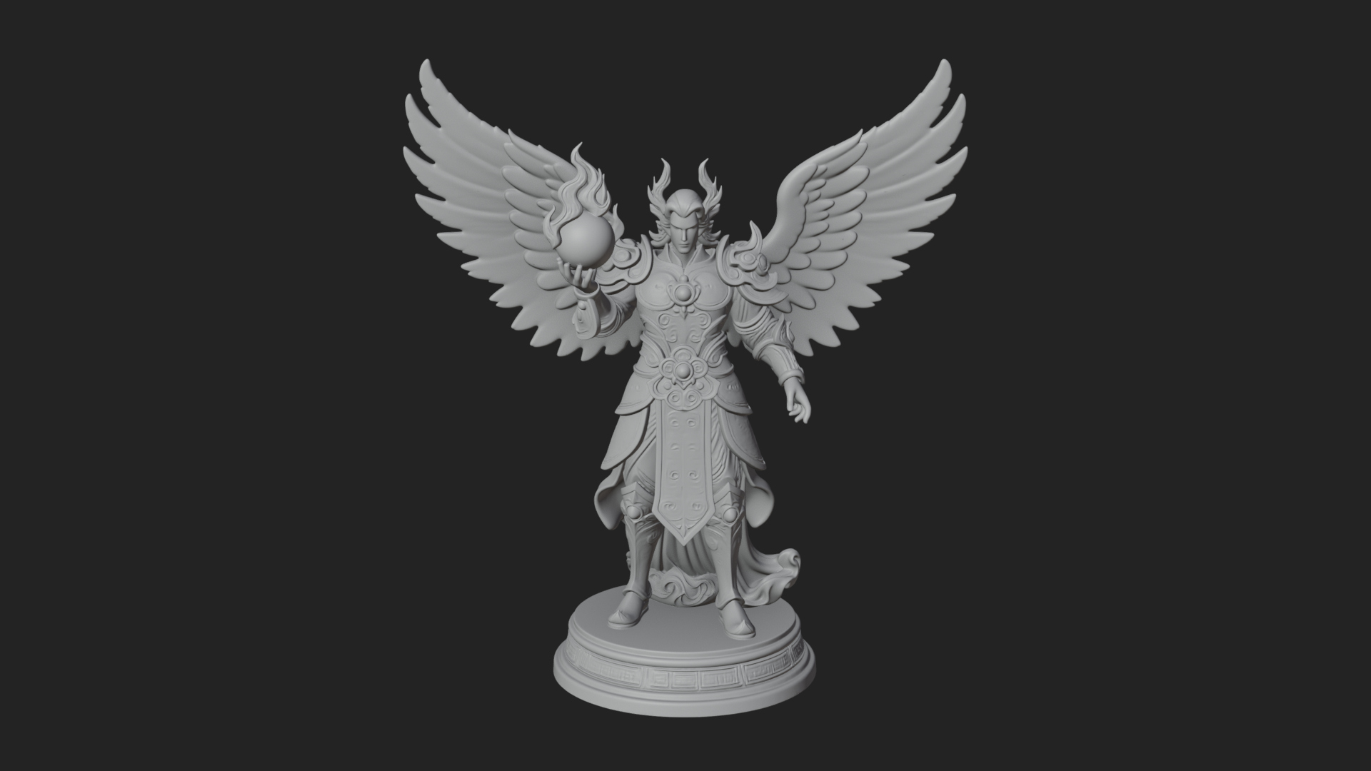 Archangel Michael Warrior Statue Design 32 3D Print Model 3D Model