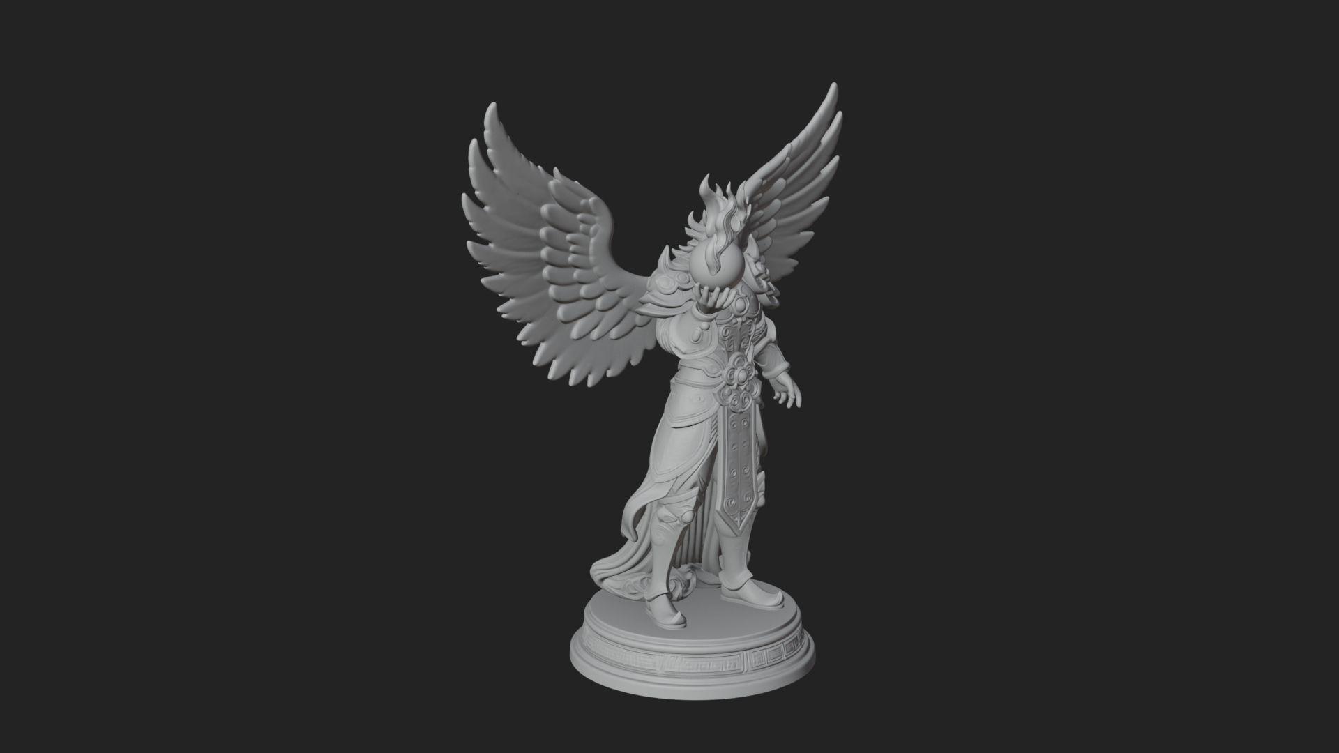 Archangel Michael Warrior Statue Design 32 3D Print Model 3D Model