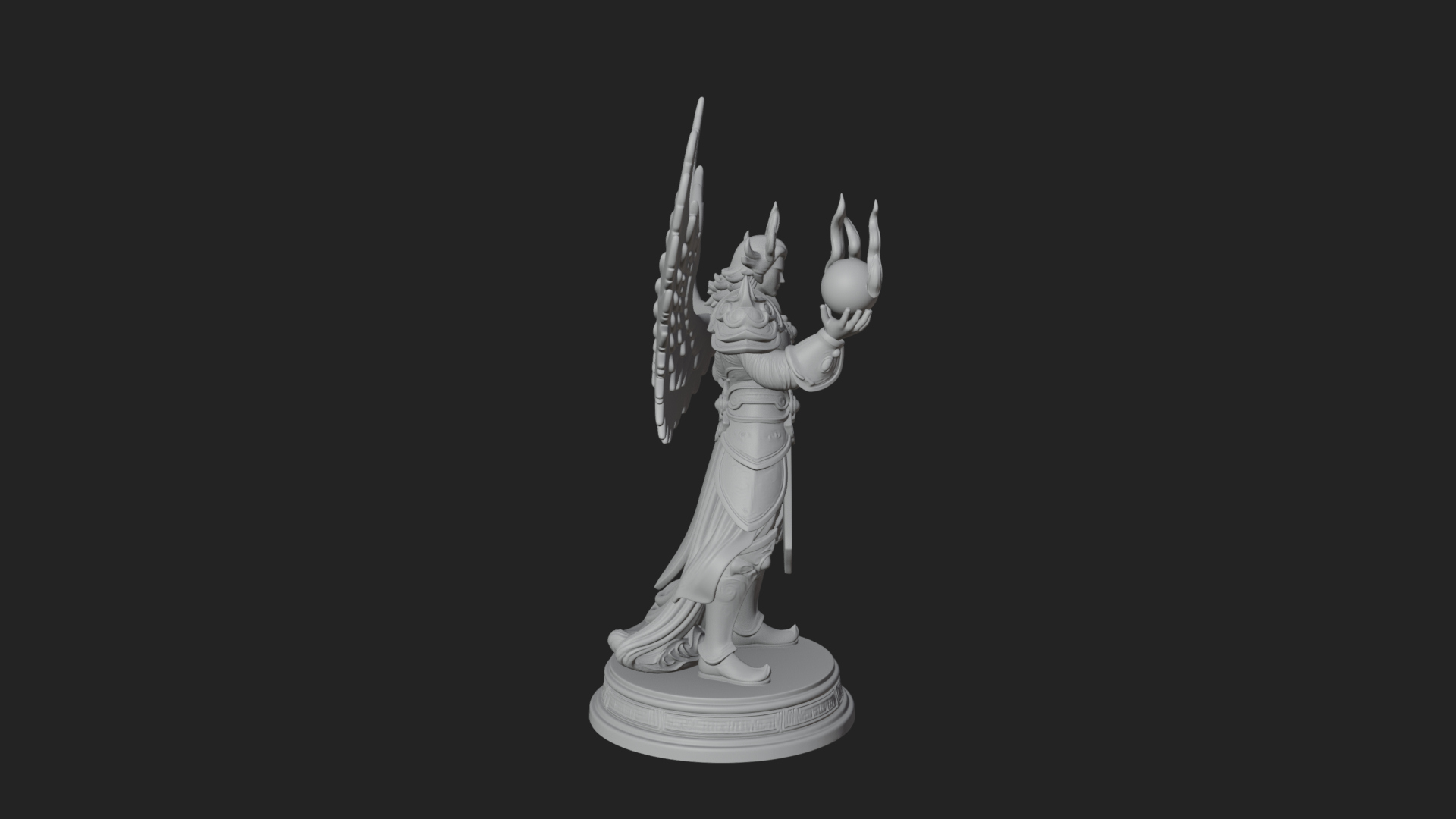 Archangel Michael Warrior Statue Design 32 3D Print Model 3D Model