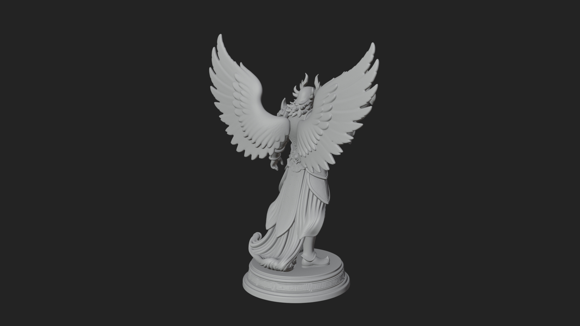 Archangel Michael Warrior Statue Design 32 3D Print Model 3D Model