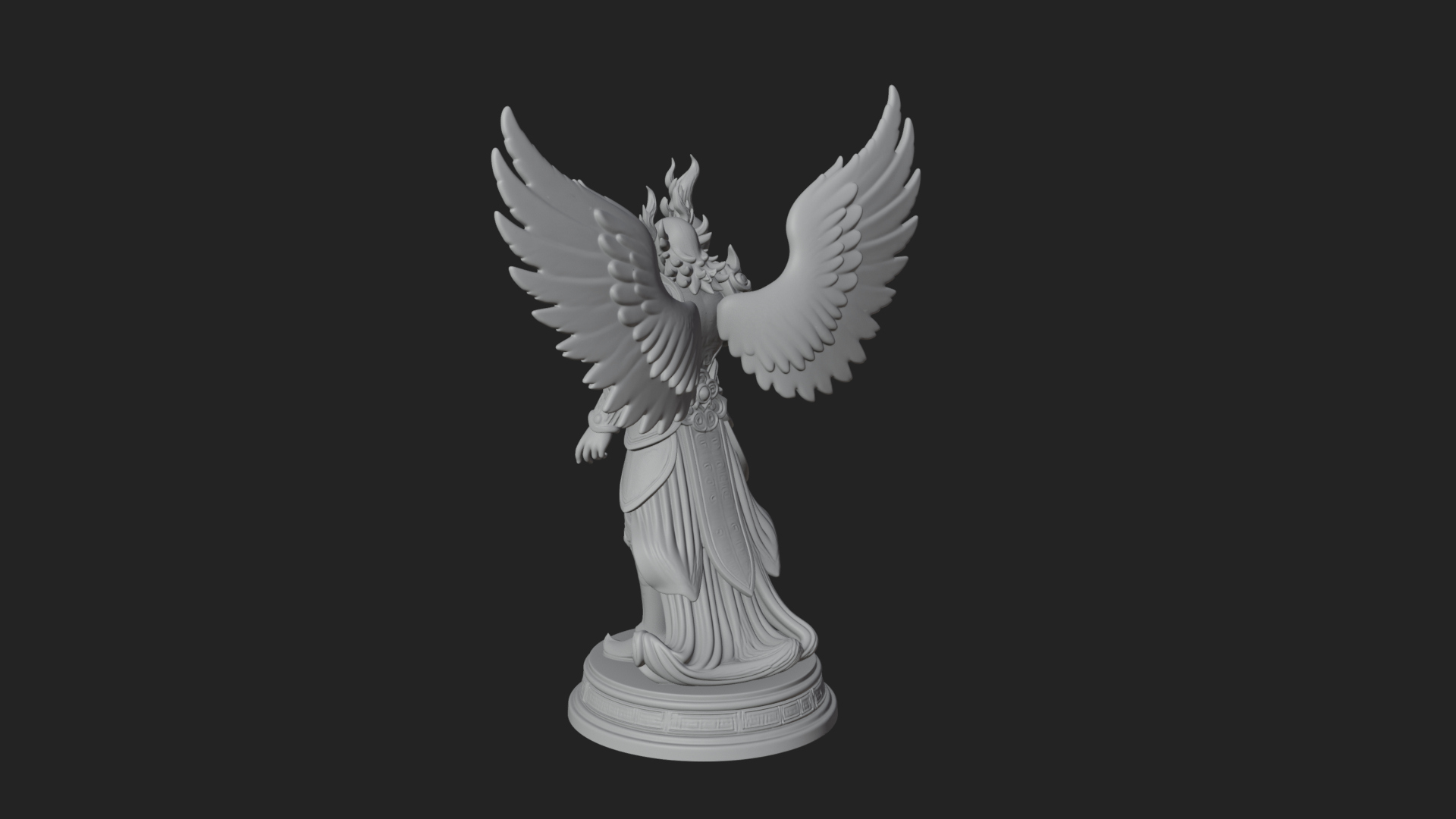 Archangel Michael Warrior Statue Design 32 3D Print Model 3D Model