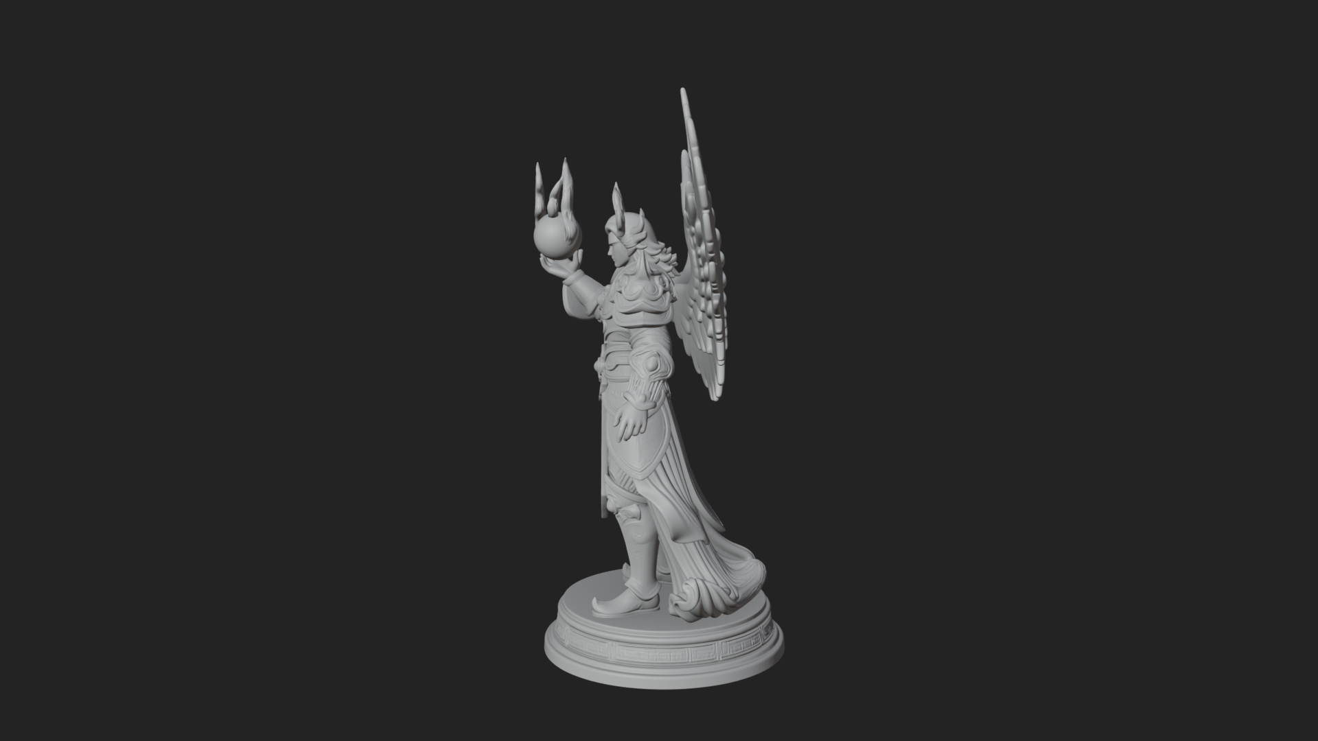 Archangel Michael Warrior Statue Design 32 3D Print Model 3D Model