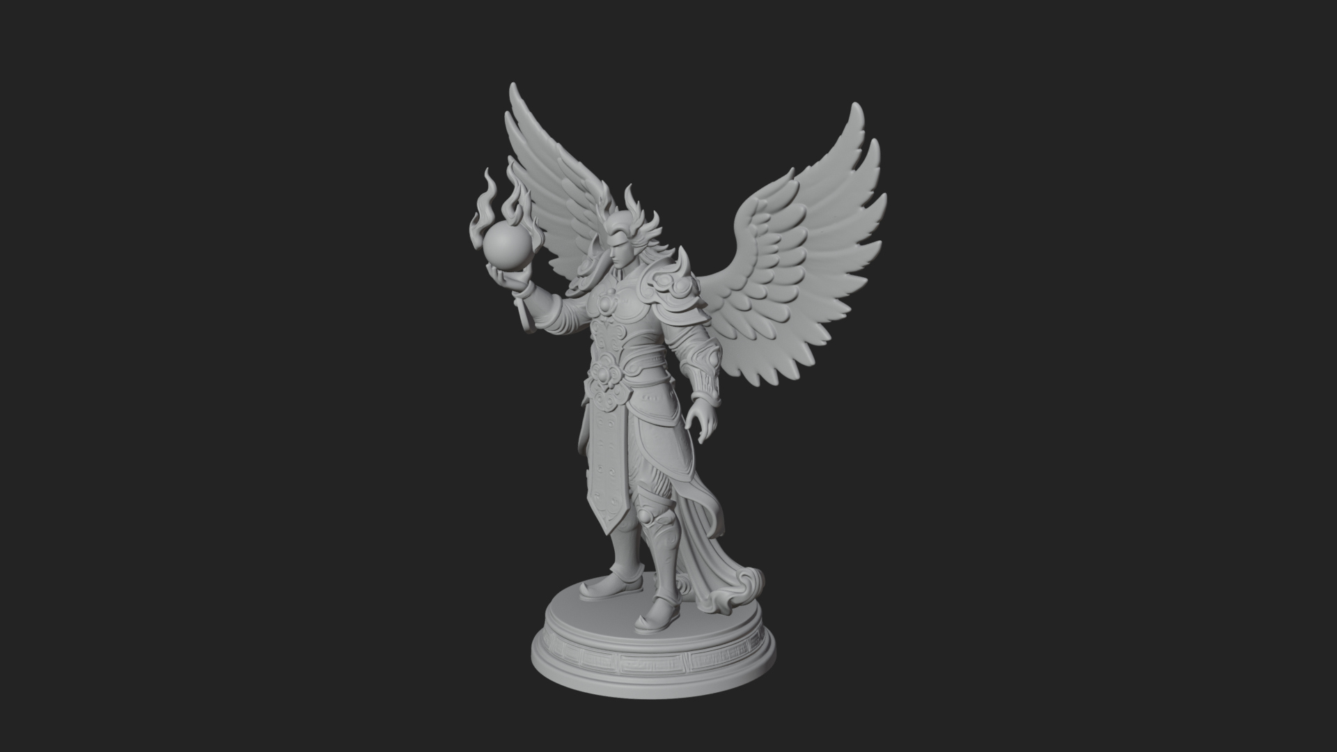 Archangel Michael Warrior Statue Design 32 3D Print Model 3D Model