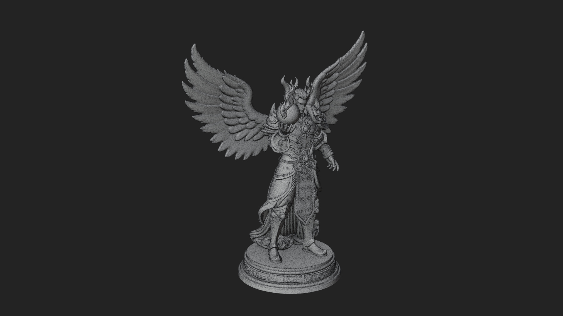 Archangel Michael Warrior Statue Design 32 3D Print Model 3D Model