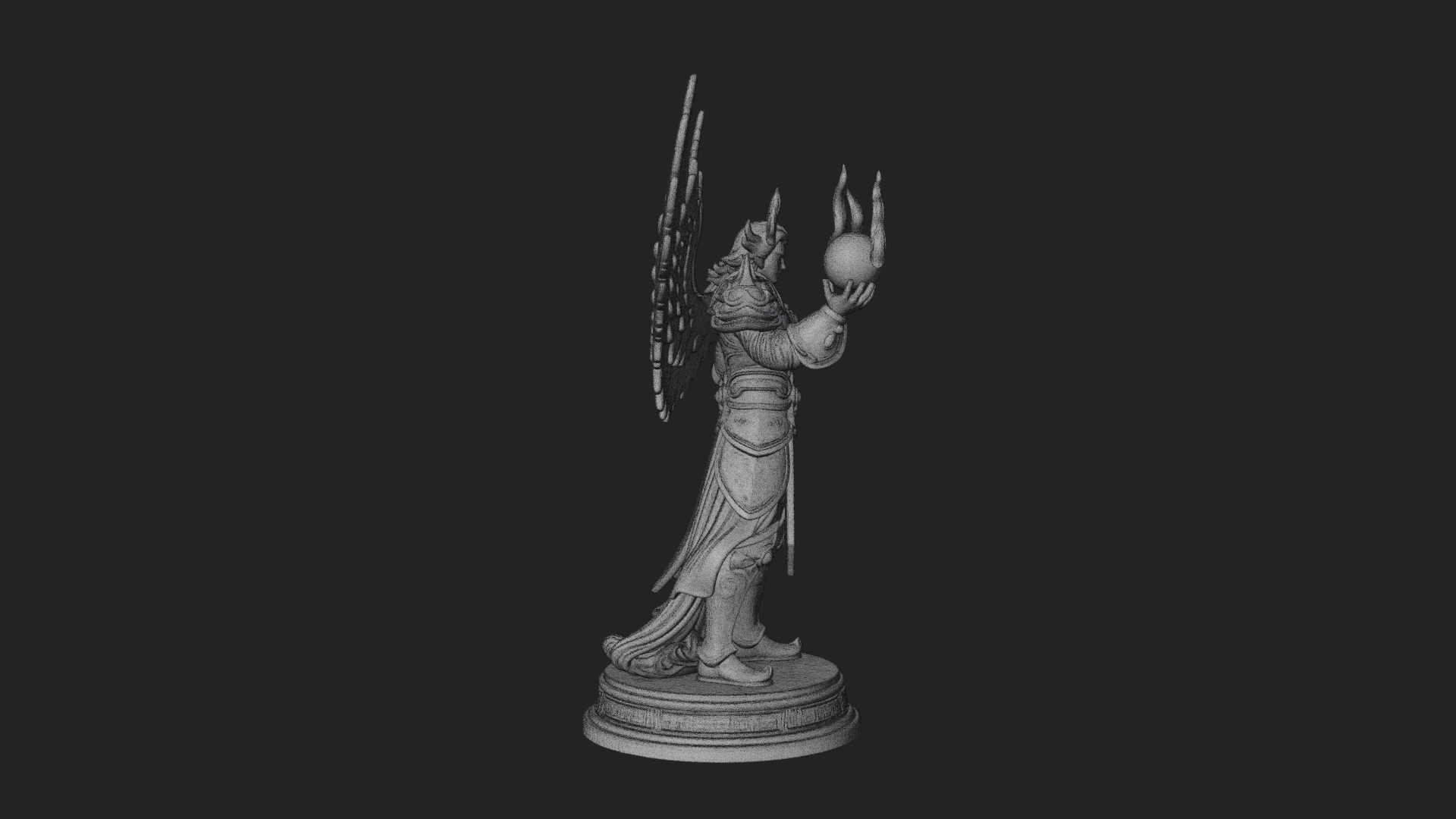 Archangel Michael Warrior Statue Design 32 3D Print Model 3D Model
