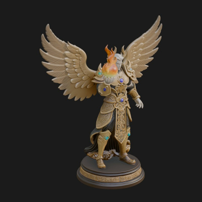 Archangel Michael Warrior Statue Design 32 3D Print Model