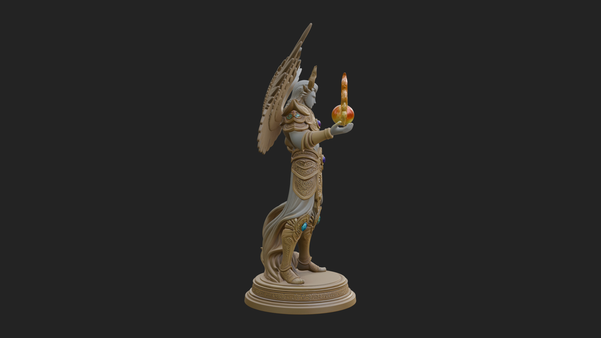 Archangel Michael Warrior Statue Design 33 3D Print Model 3D Model
