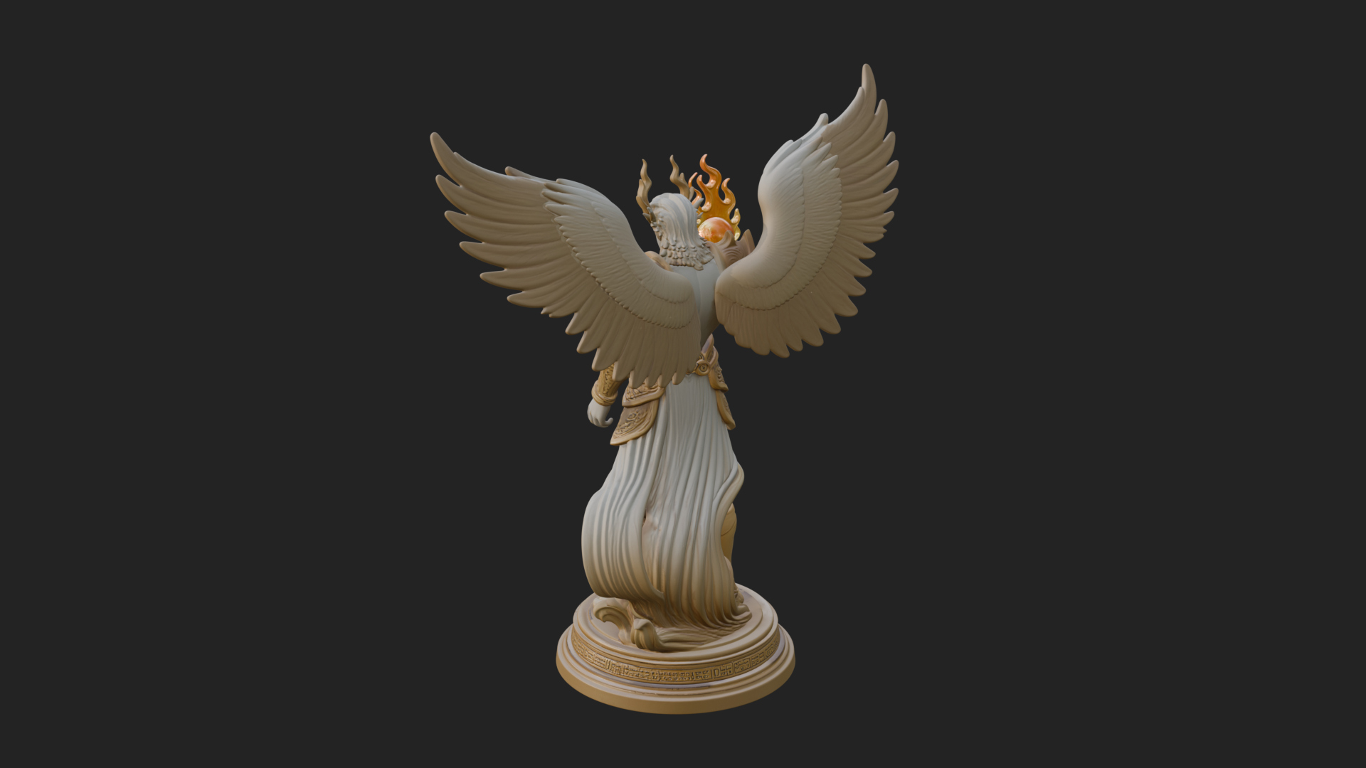 Archangel Michael Warrior Statue Design 33 3D Print Model 3D Model