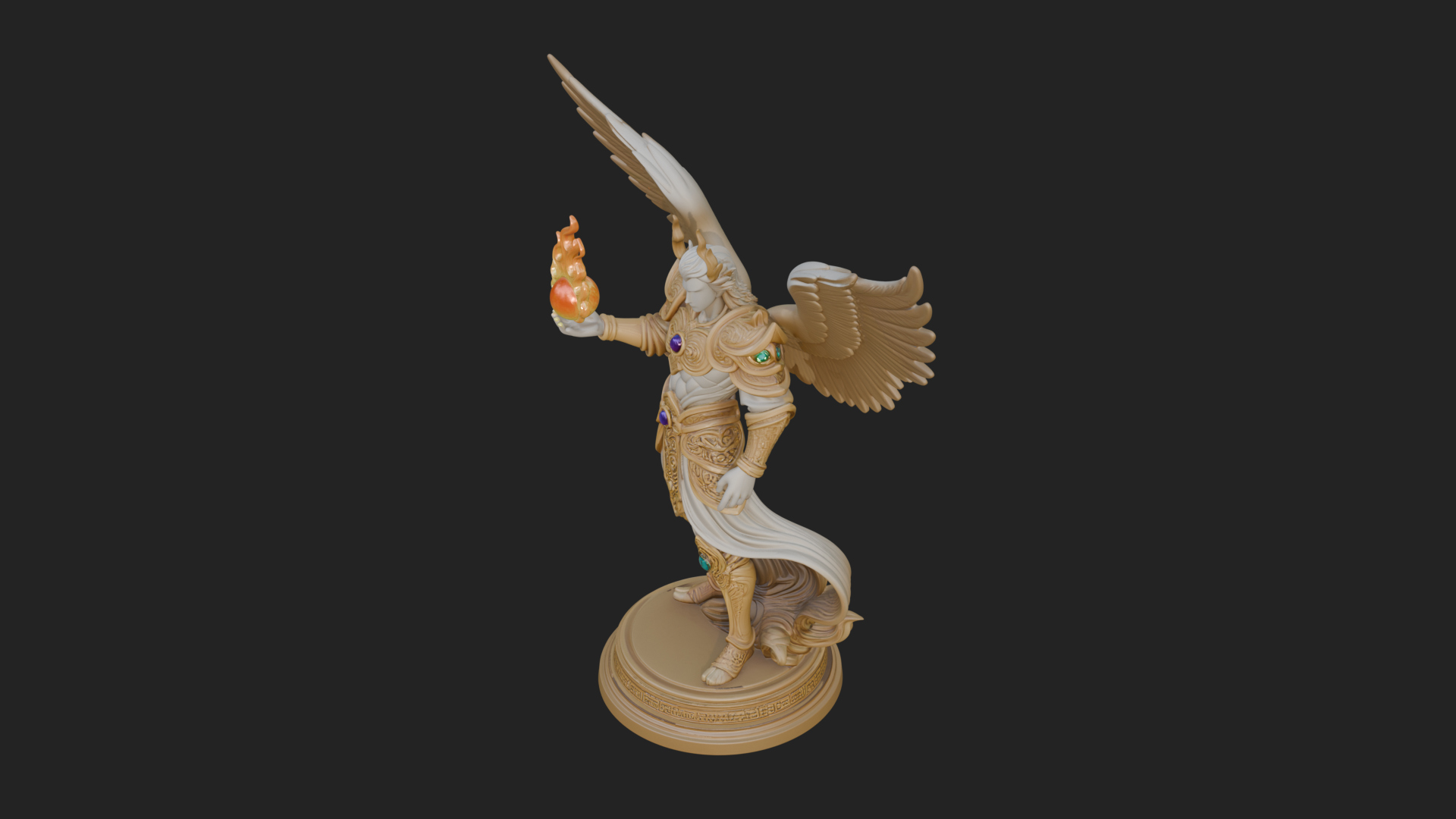 Archangel Michael Warrior Statue Design 33 3D Print Model 3D Model