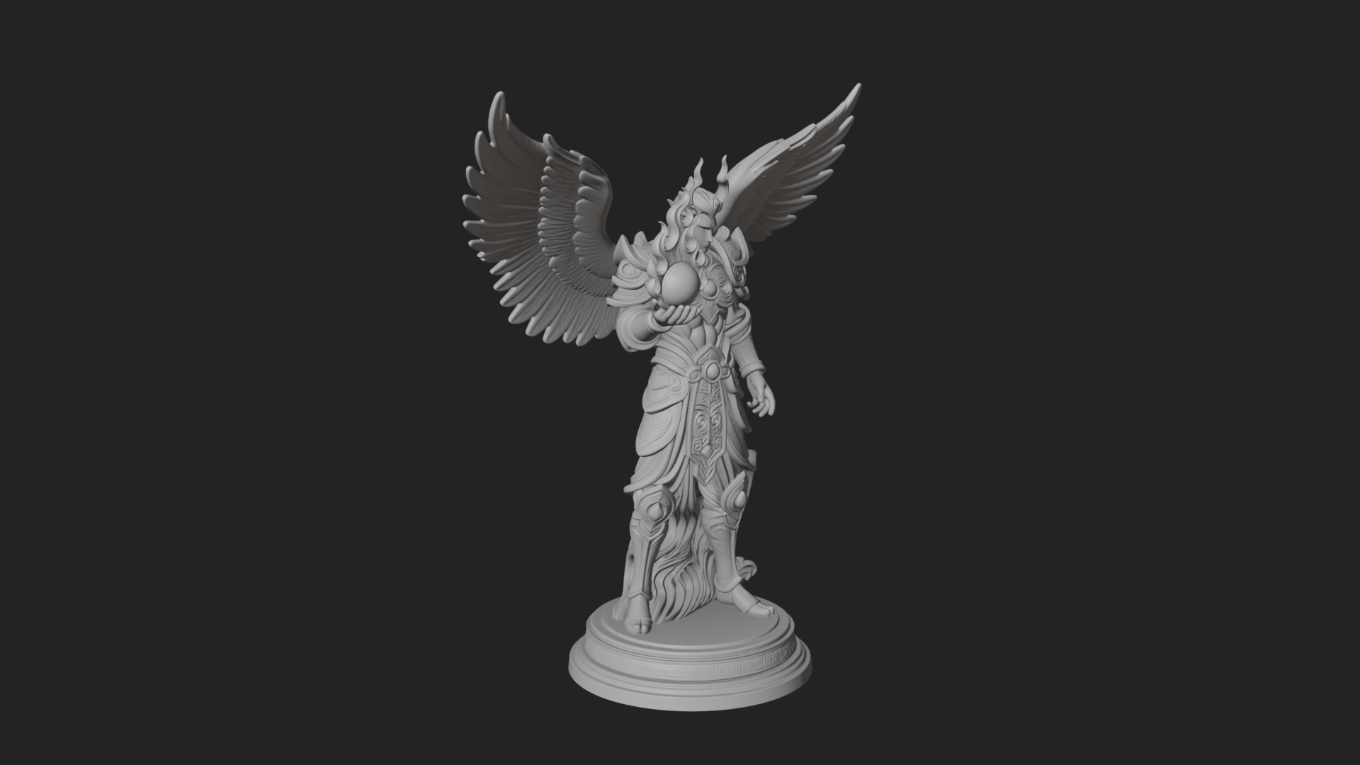 Archangel Michael Warrior Statue Design 33 3D Print Model 3D Model