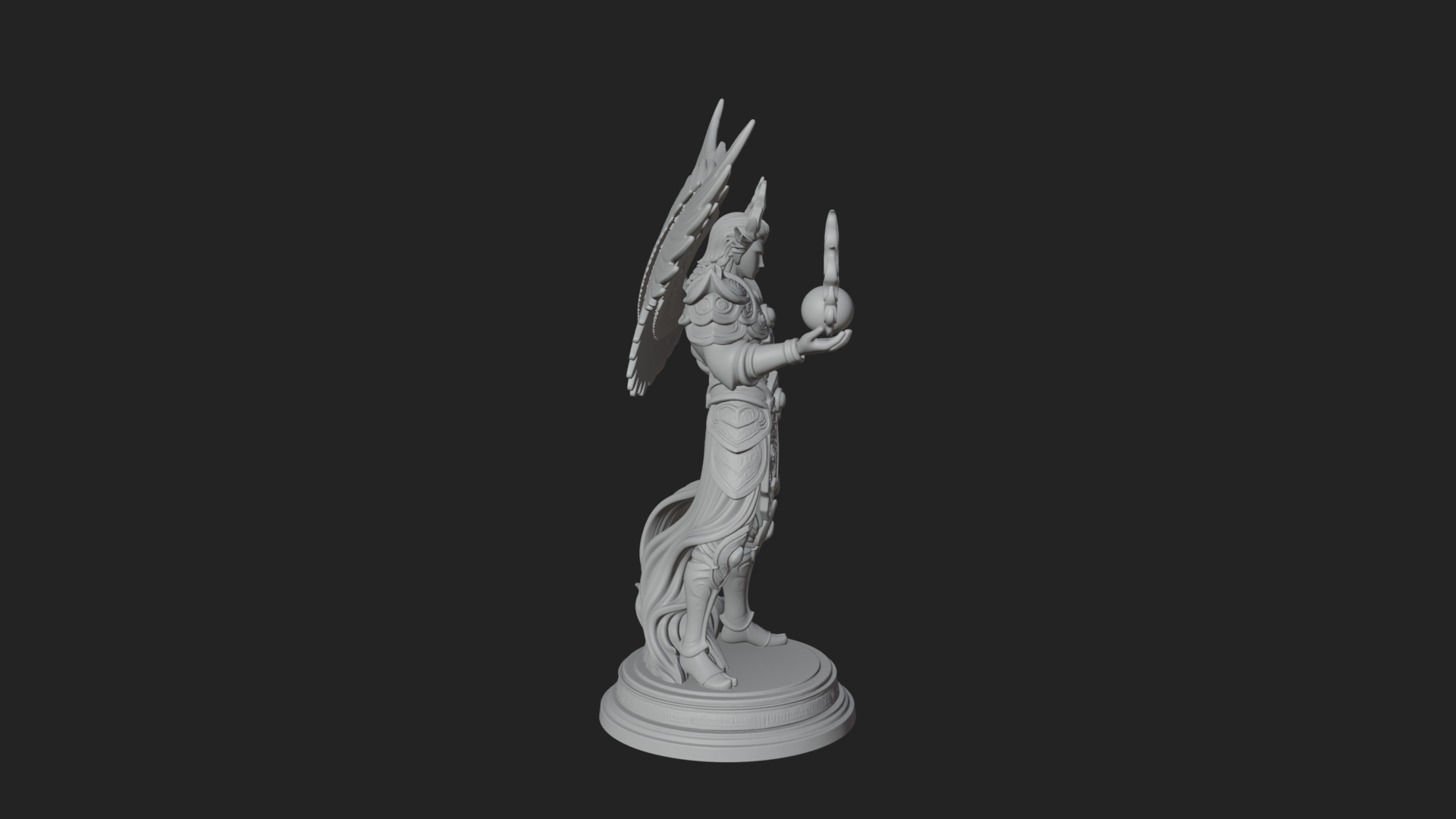 Archangel Michael Warrior Statue Design 33 3D Print Model 3D Model