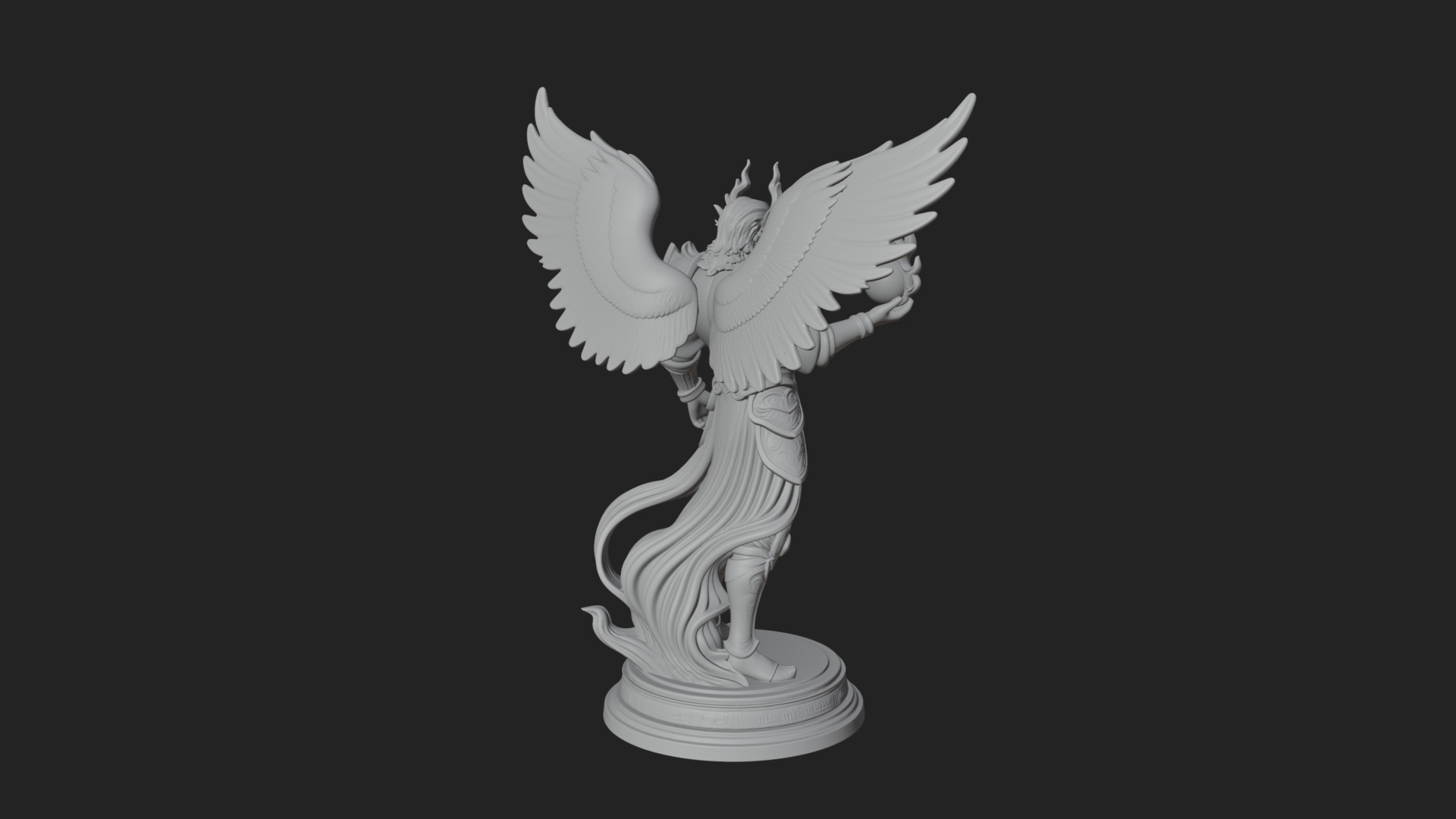 Archangel Michael Warrior Statue Design 33 3D Print Model 3D Model