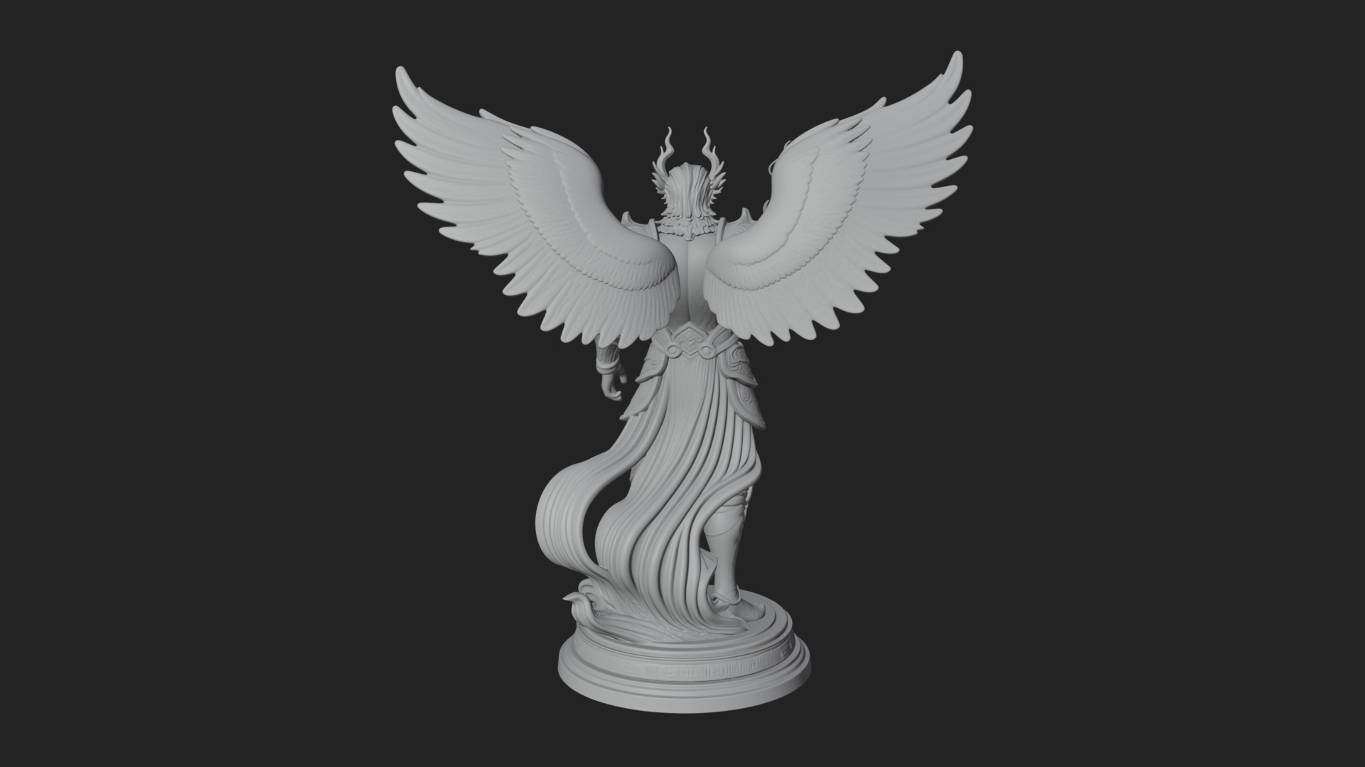 Archangel Michael Warrior Statue Design 33 3D Print Model 3D Model