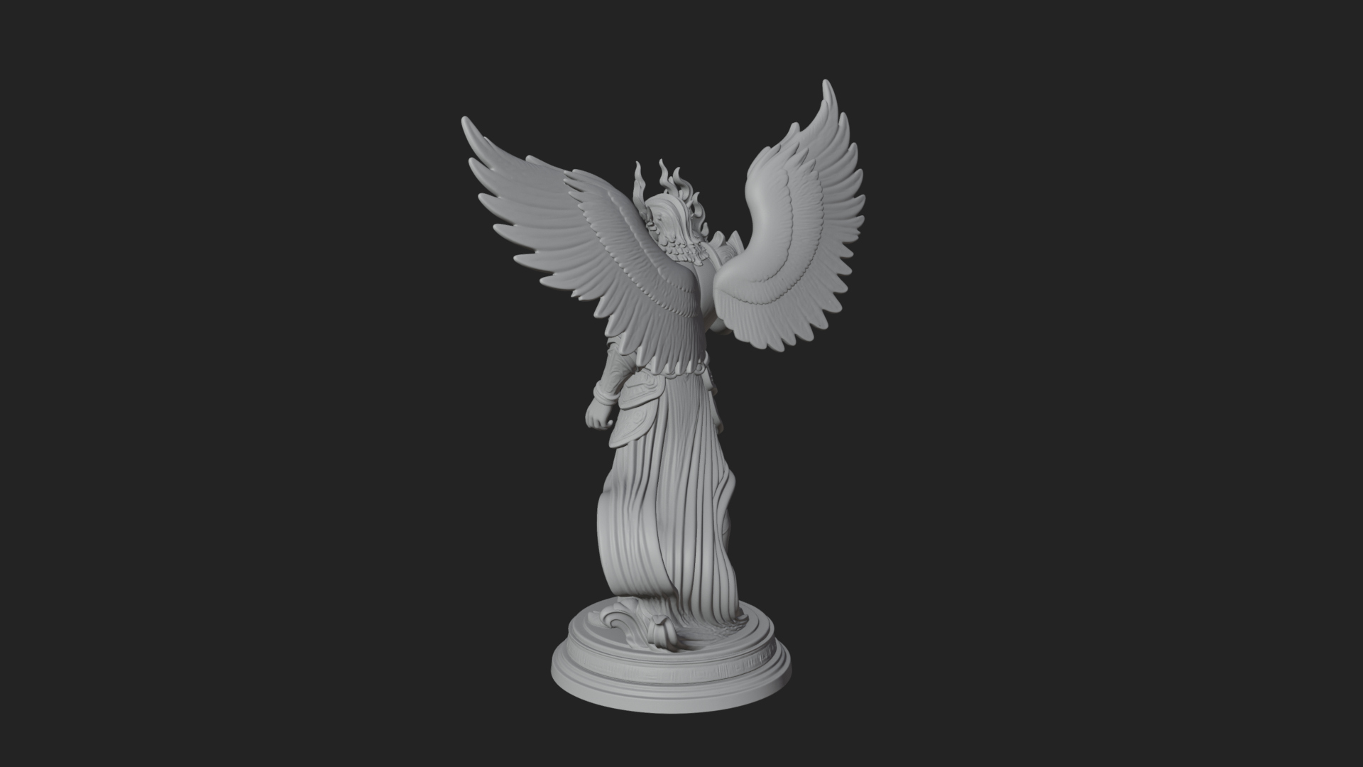 Archangel Michael Warrior Statue Design 33 3D Print Model 3D Model