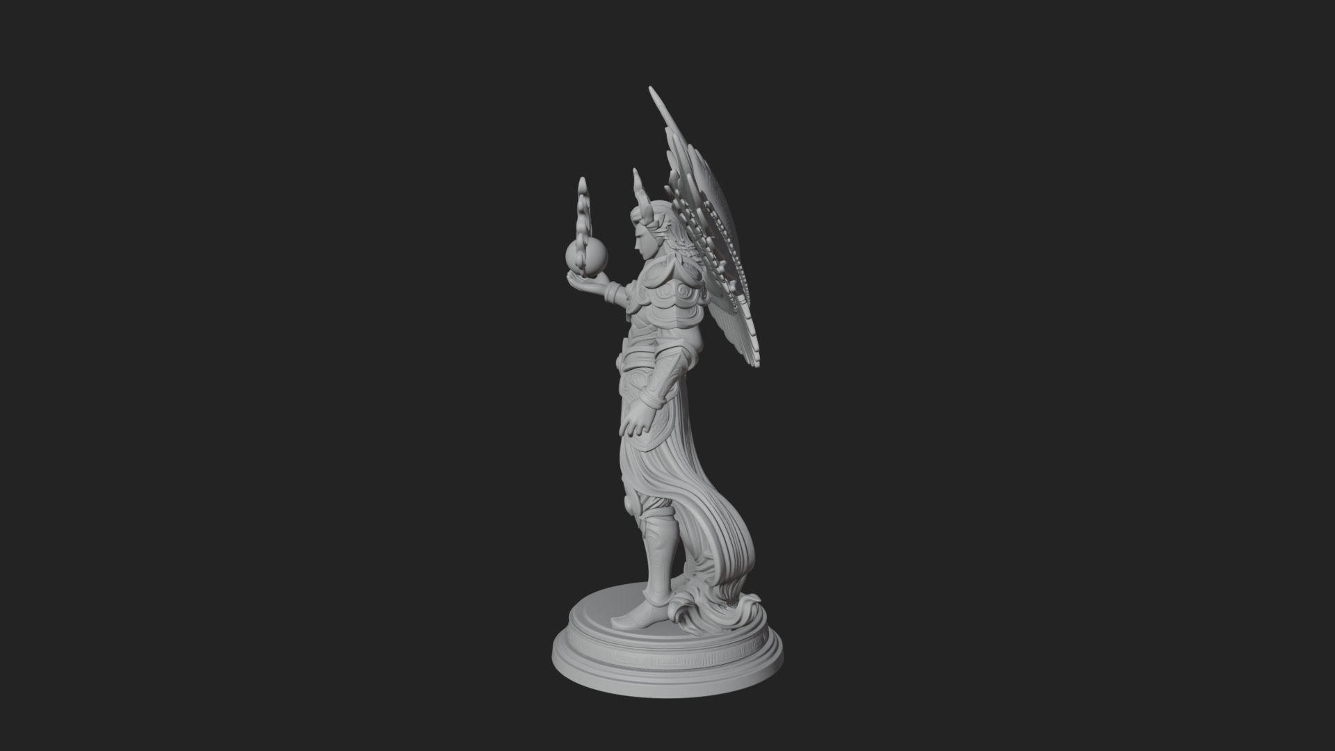 Archangel Michael Warrior Statue Design 33 3D Print Model 3D Model