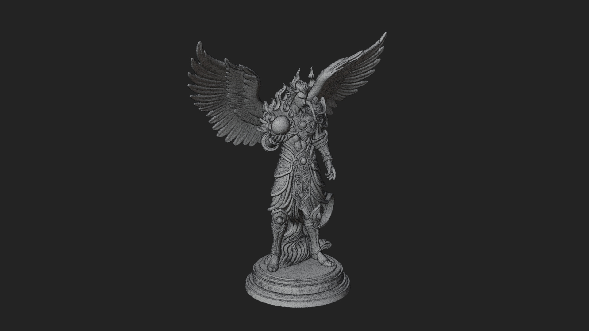 Archangel Michael Warrior Statue Design 33 3D Print Model 3D Model