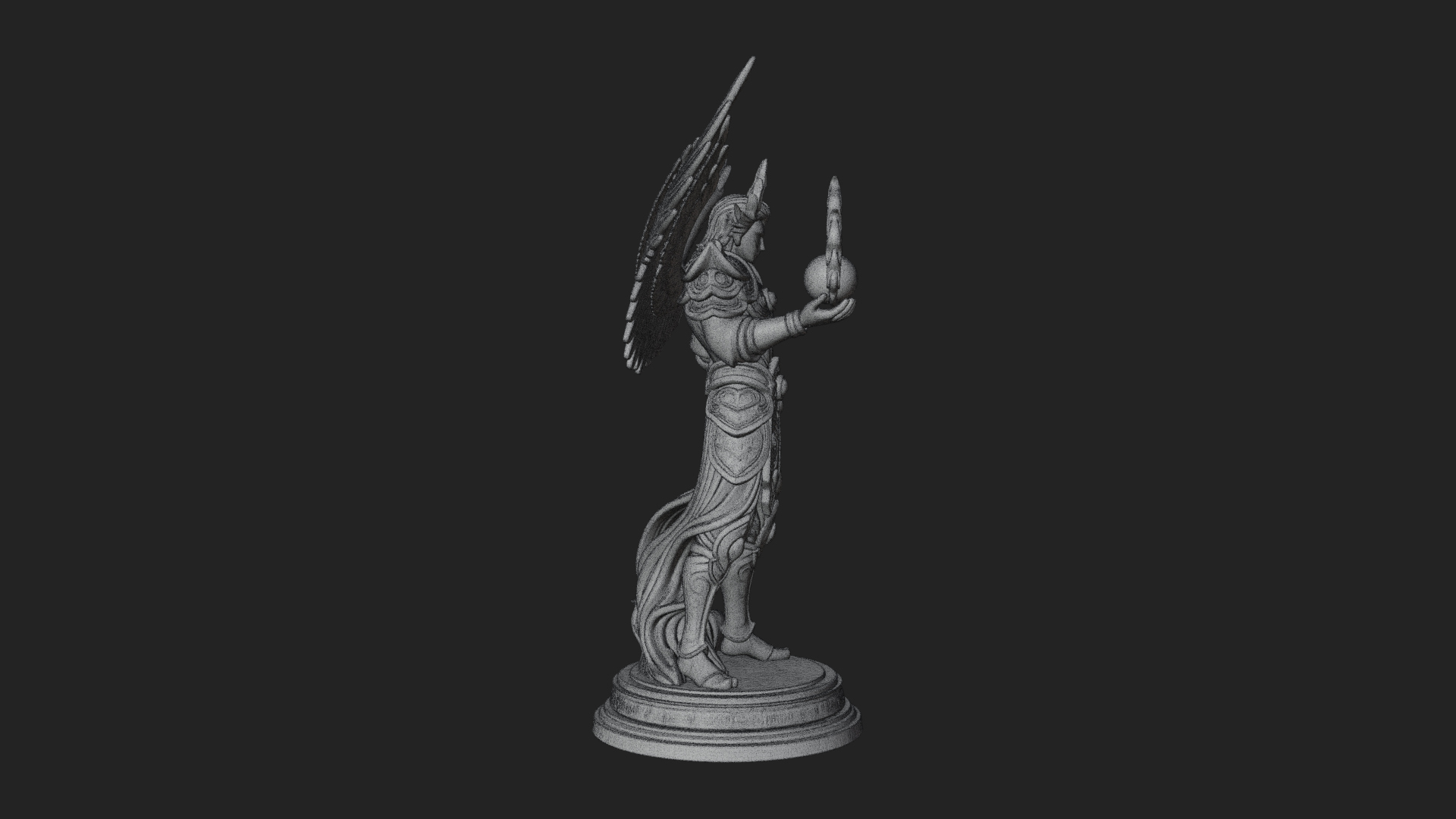 Archangel Michael Warrior Statue Design 33 3D Print Model 3D Model