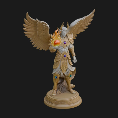 Archangel Michael Warrior Statue Design 33 3D Print Model