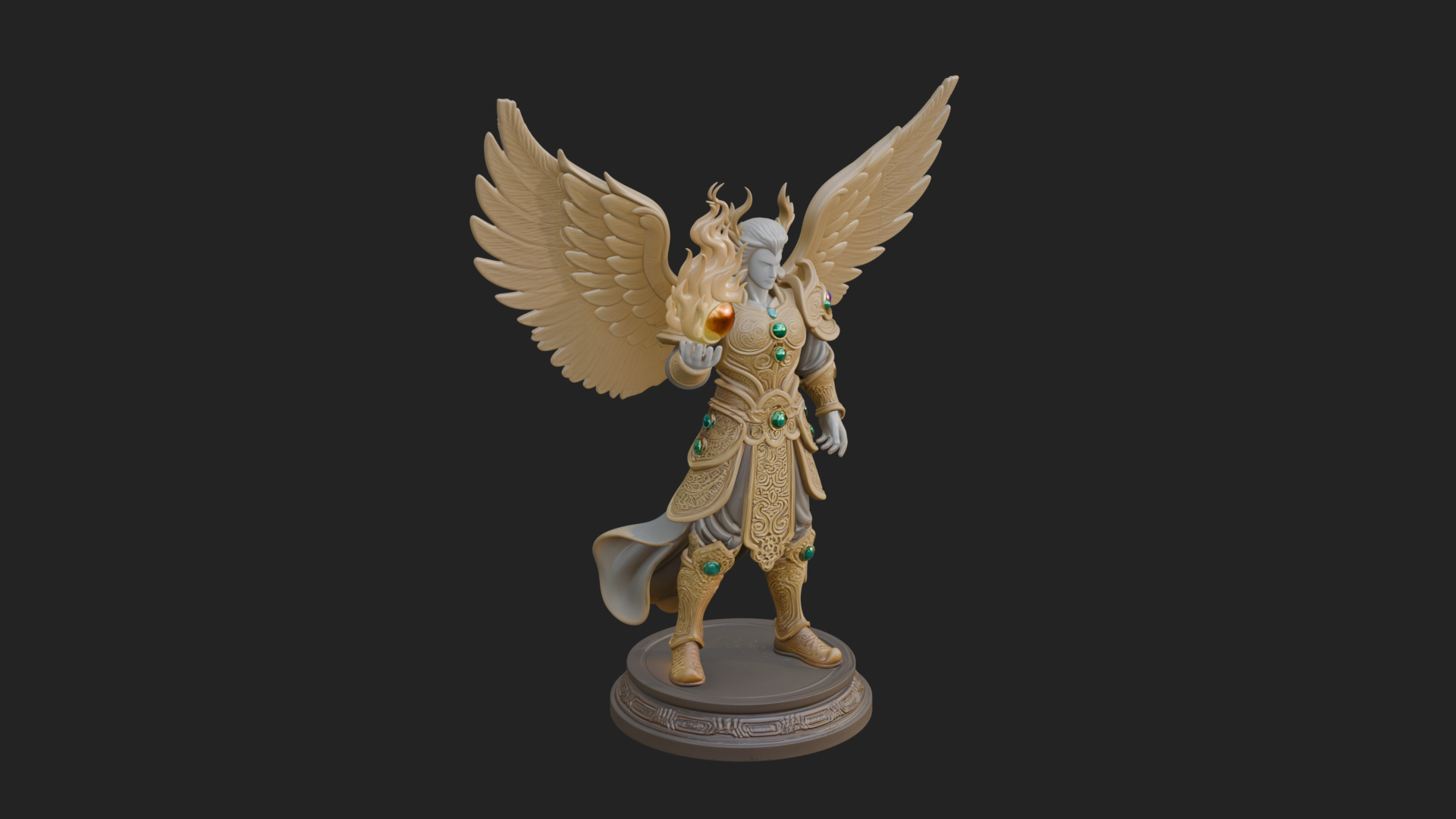 Archangel Michael Warrior Statue Design 34 3D Print Model 3D Model