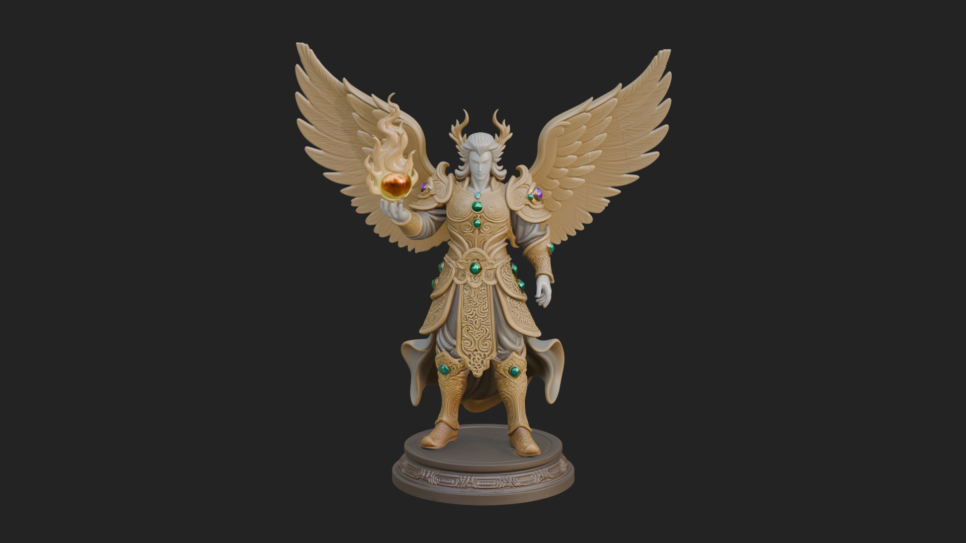 Archangel Michael Warrior Statue Design 34 3D Print Model 3D Model