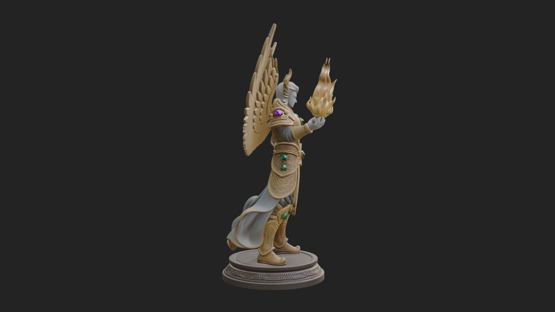 Archangel Michael Warrior Statue Design 34 3D Print Model 3D Model