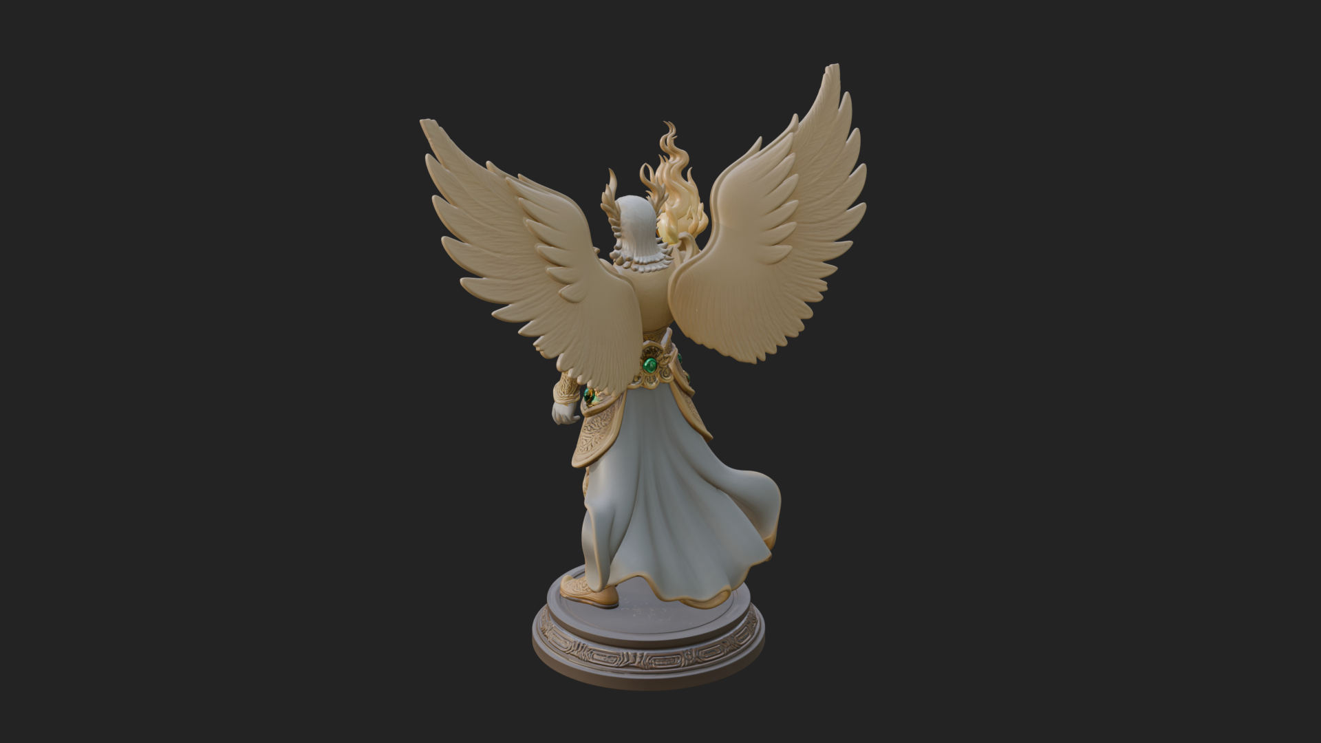 Archangel Michael Warrior Statue Design 34 3D Print Model 3D Model