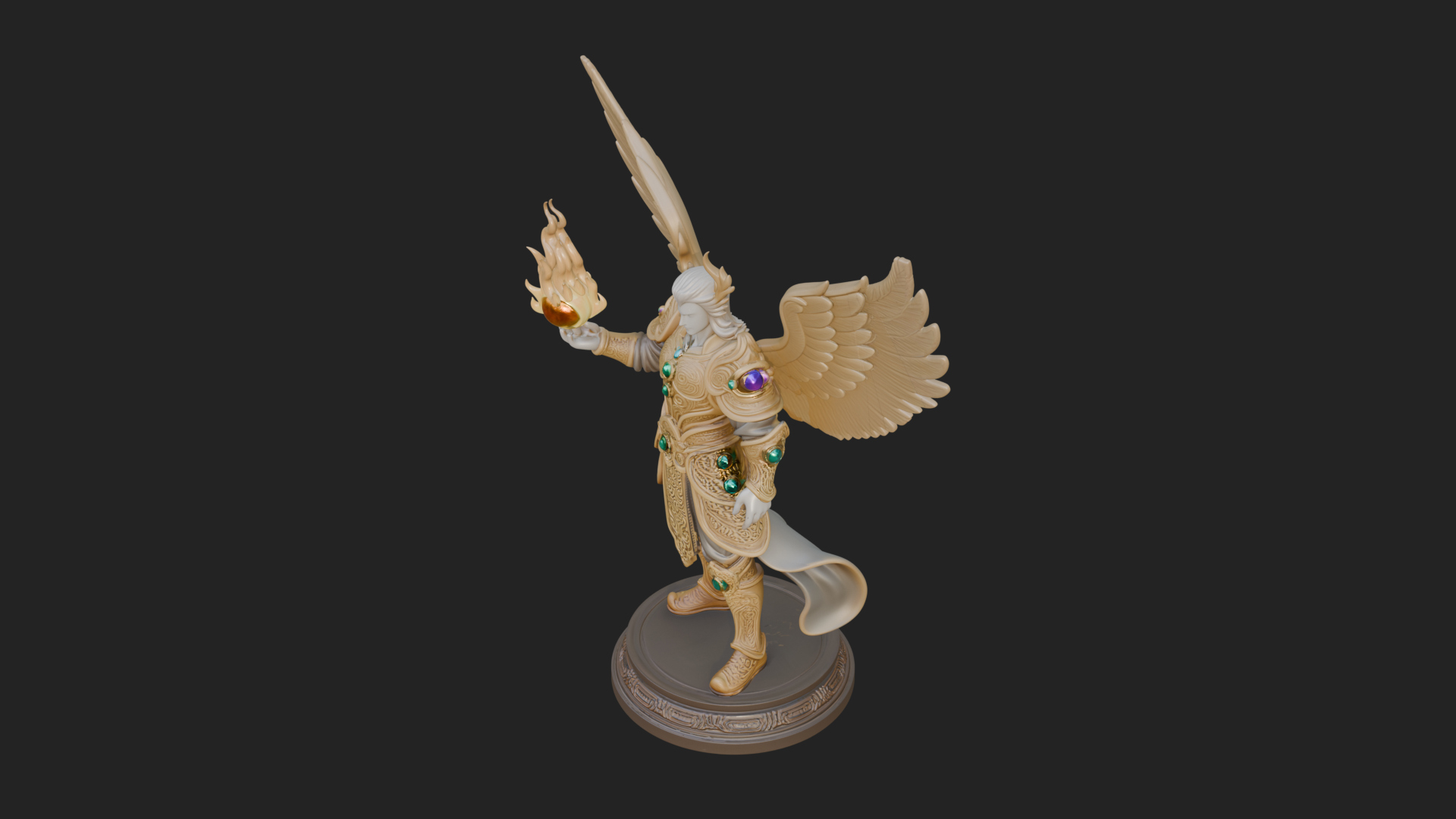 Archangel Michael Warrior Statue Design 34 3D Print Model 3D Model