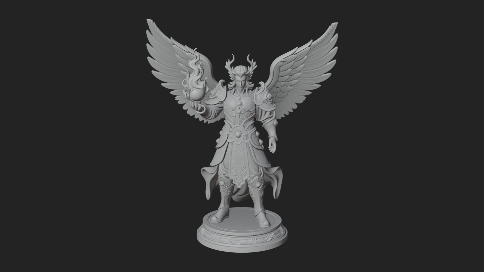 Archangel Michael Warrior Statue Design 34 3D Print Model 3D Model