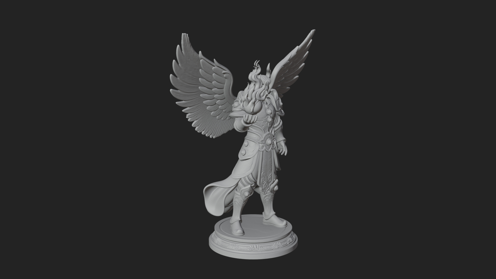 Archangel Michael Warrior Statue Design 34 3D Print Model 3D Model