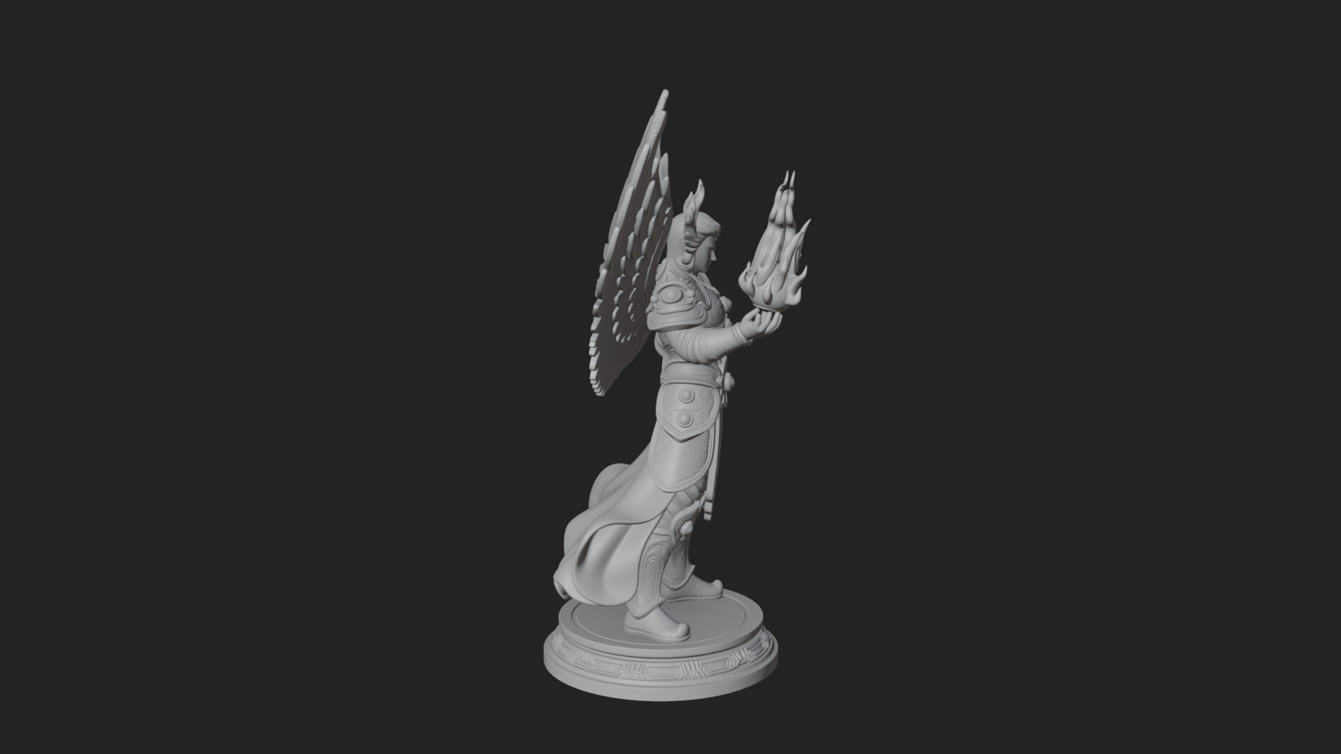 Archangel Michael Warrior Statue Design 34 3D Print Model 3D Model