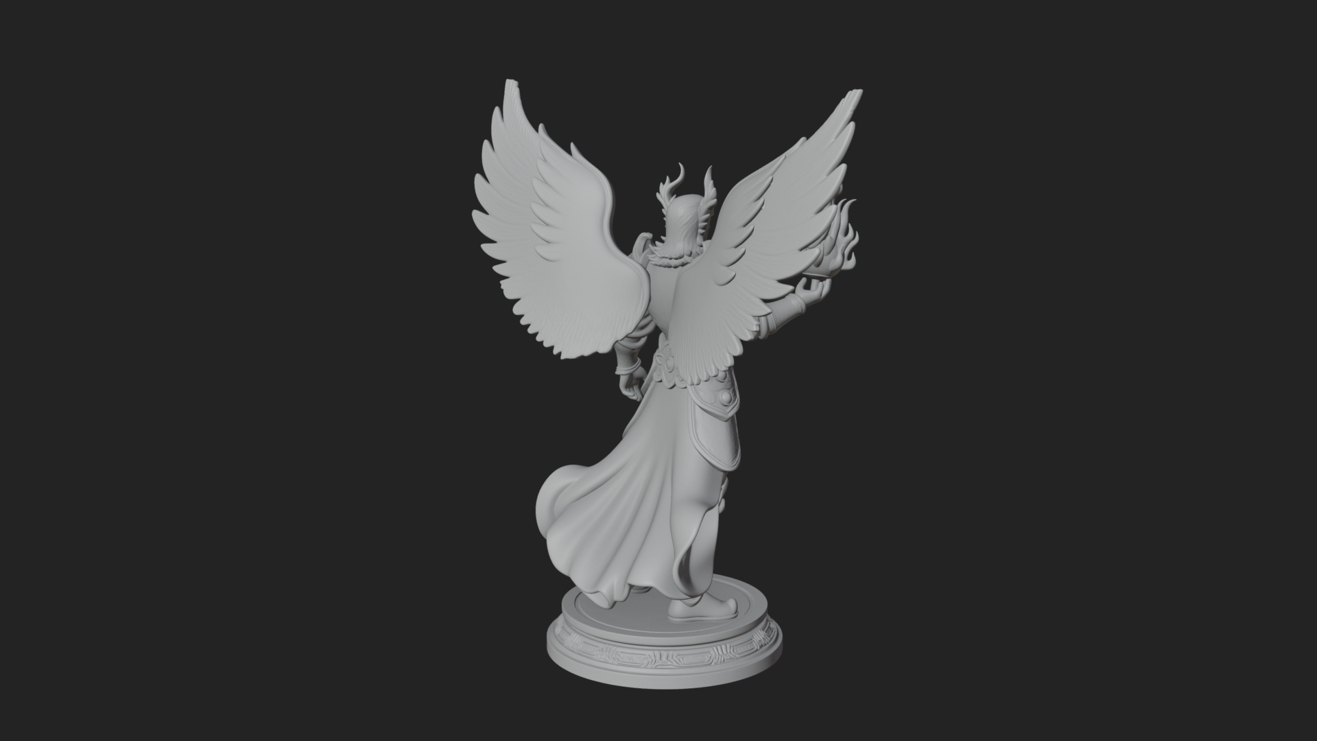 Archangel Michael Warrior Statue Design 34 3D Print Model 3D Model