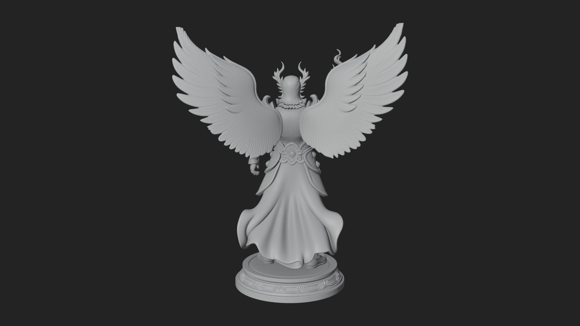 Archangel Michael Warrior Statue Design 34 3D Print Model 3D Model