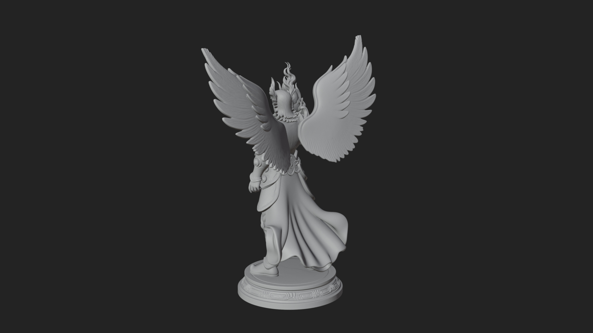 Archangel Michael Warrior Statue Design 34 3D Print Model 3D Model