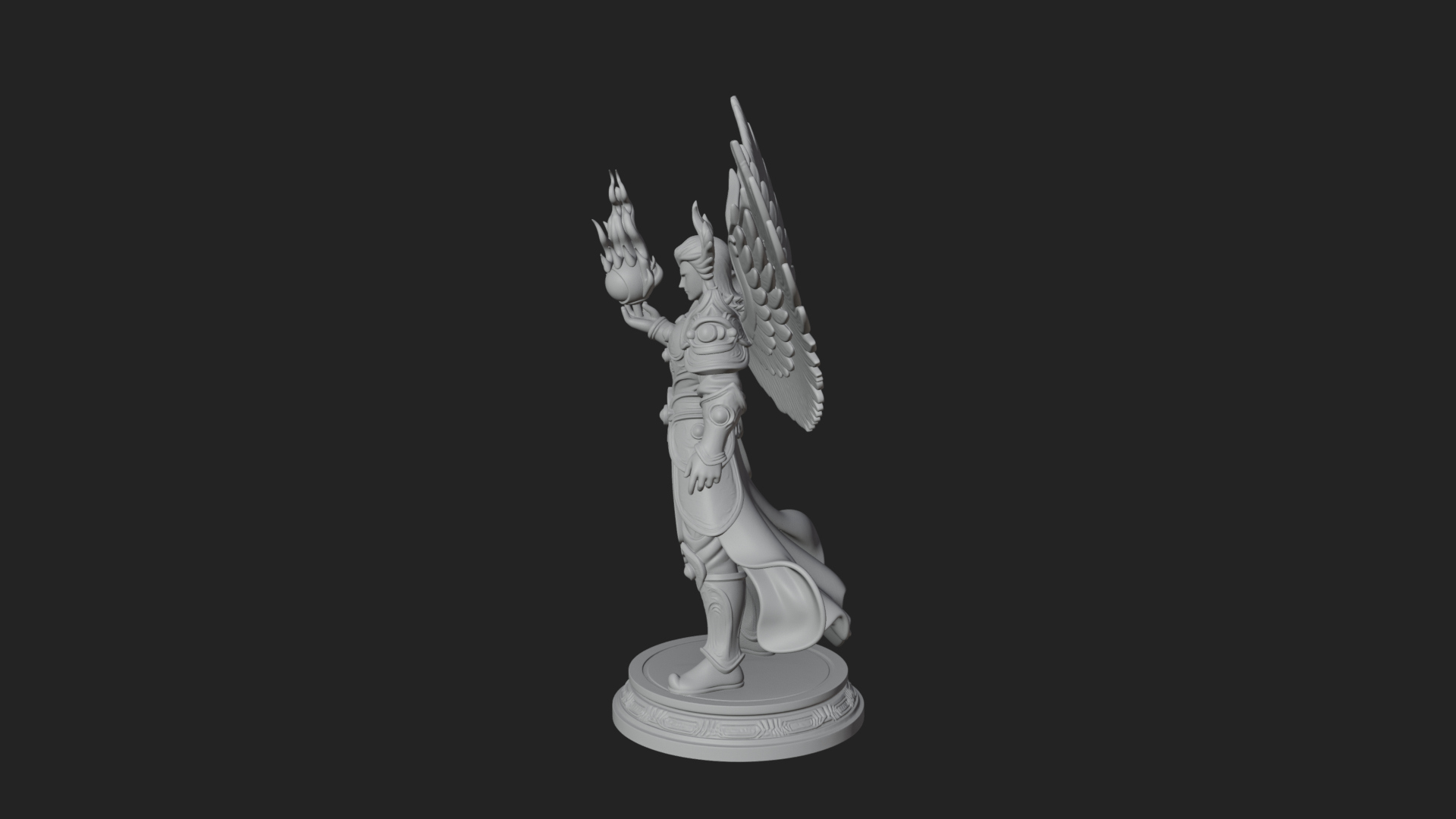 Archangel Michael Warrior Statue Design 34 3D Print Model 3D Model