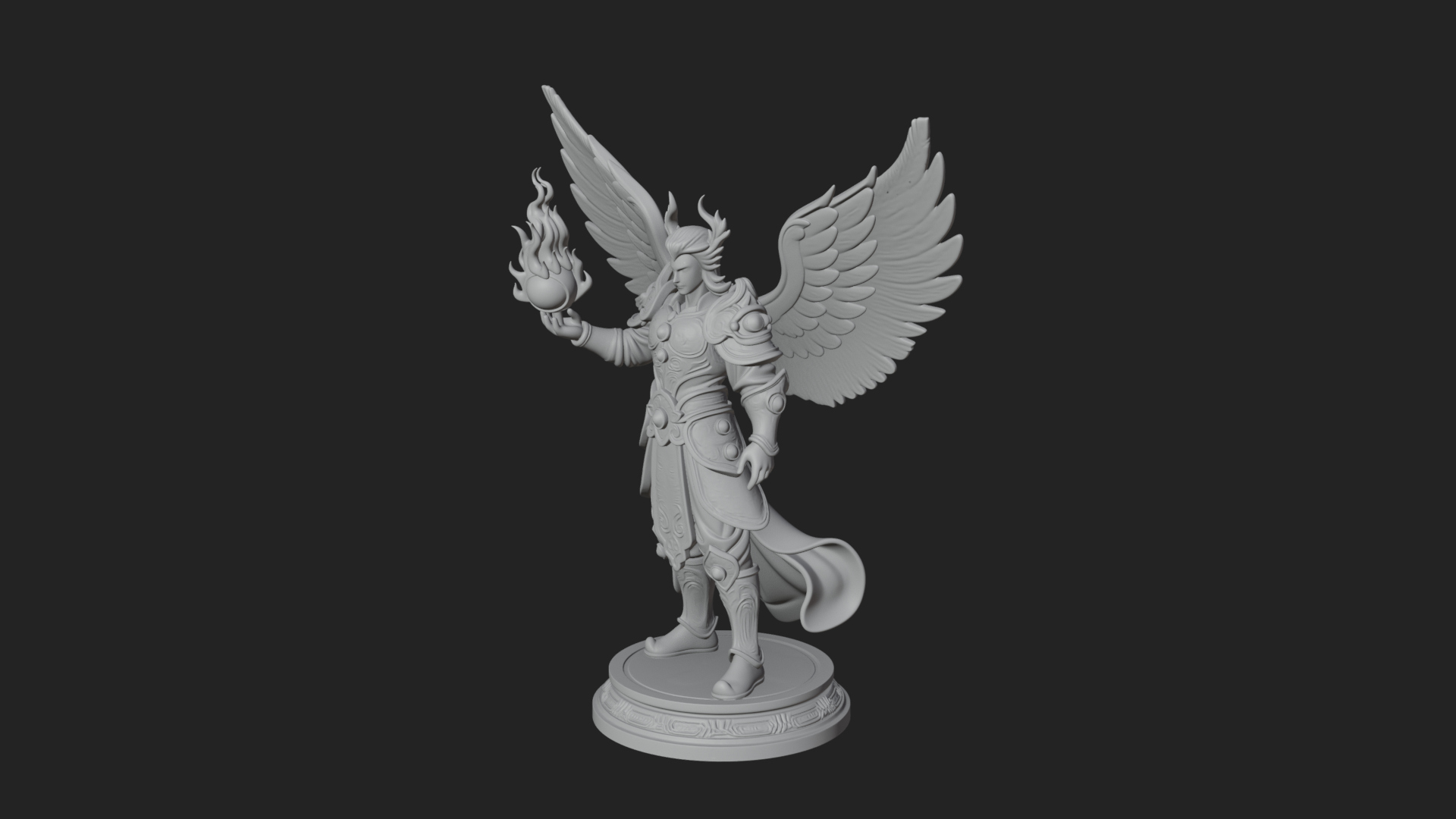 Archangel Michael Warrior Statue Design 34 3D Print Model 3D Model
