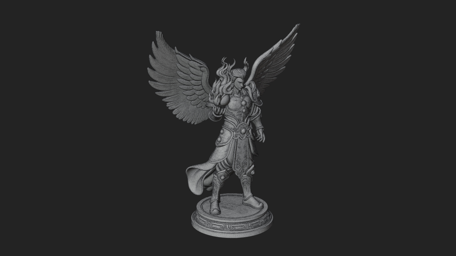 Archangel Michael Warrior Statue Design 34 3D Print Model 3D Model