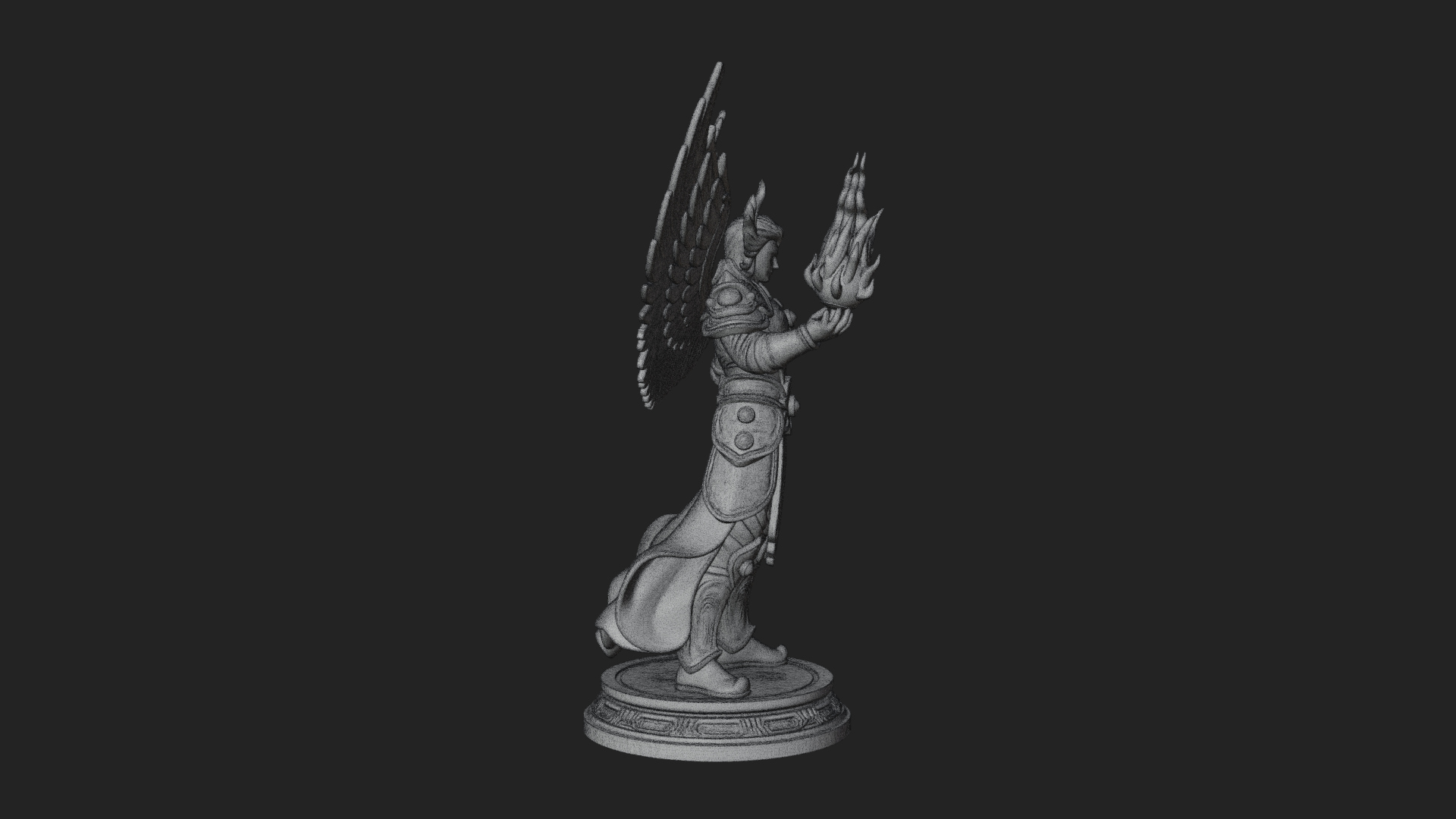Archangel Michael Warrior Statue Design 34 3D Print Model 3D Model