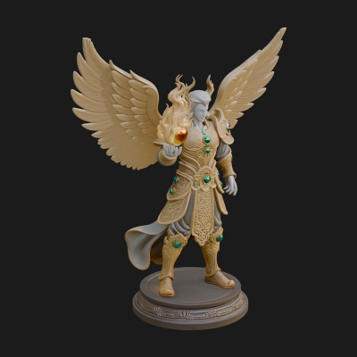 Archangel Michael Warrior Statue Design 34 3D Print Model