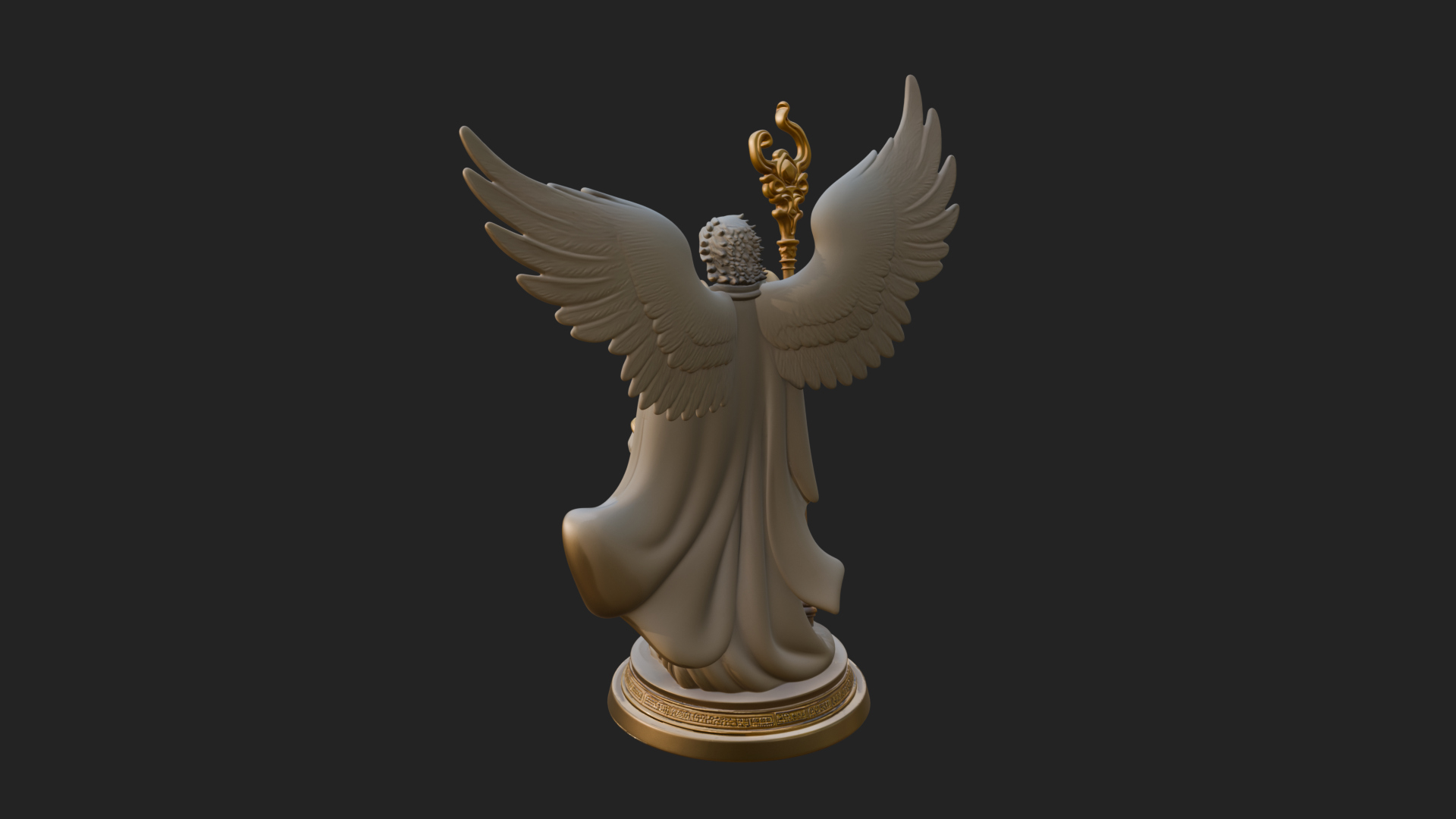 Archangel Michael Warrior Statue Design 35 3D Print Model 3D Model