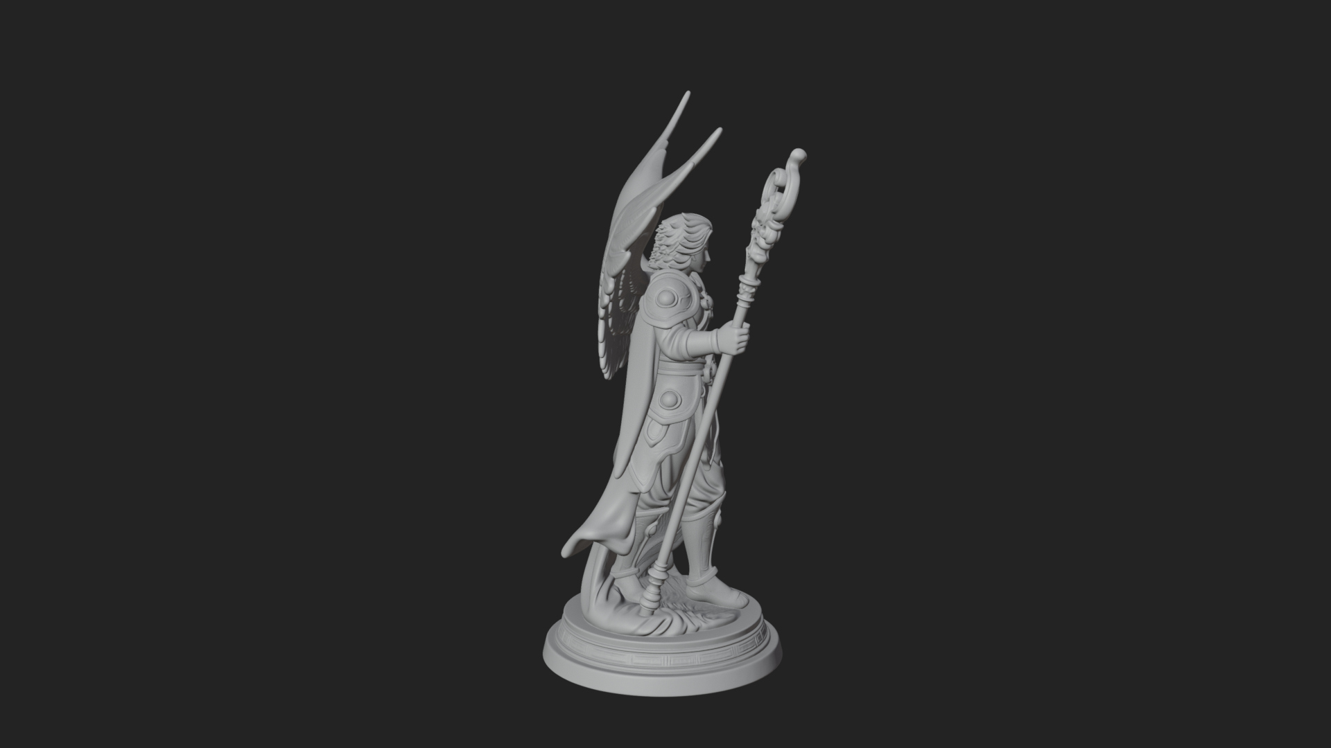 Archangel Michael Warrior Statue Design 35 3D Print Model 3D Model
