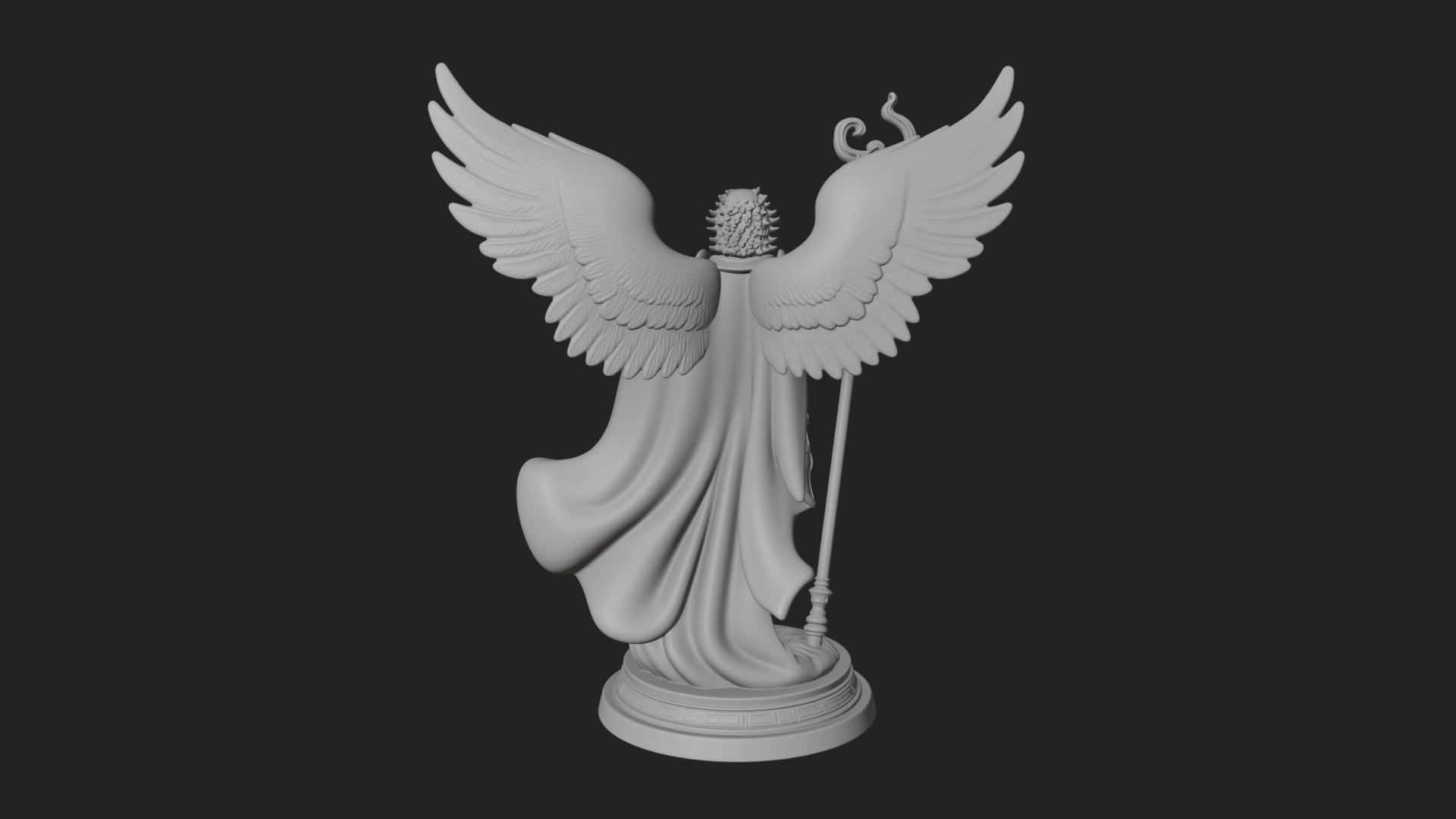 Archangel Michael Warrior Statue Design 35 3D Print Model 3D Model