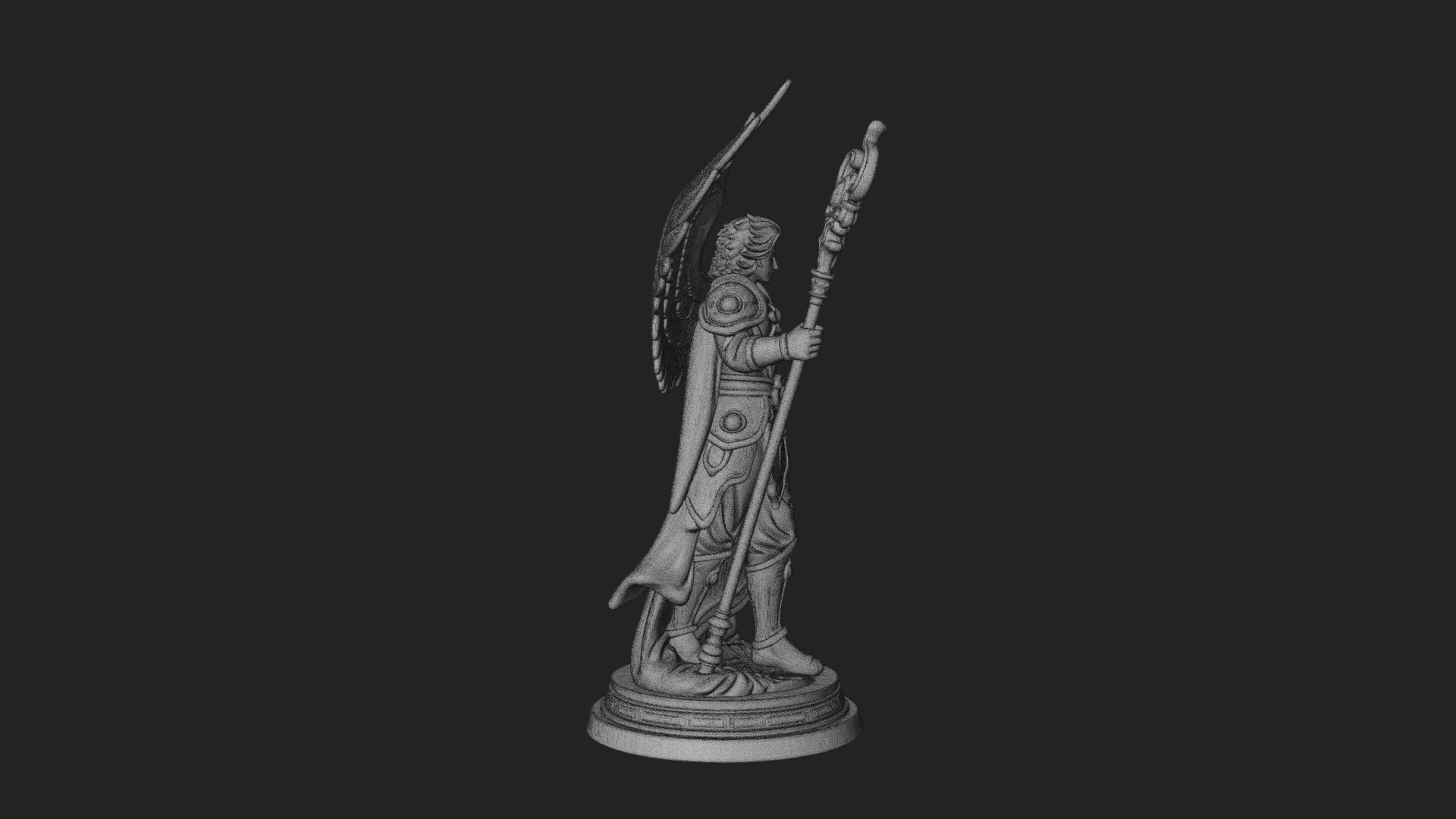 Archangel Michael Warrior Statue Design 35 3D Print Model 3D Model