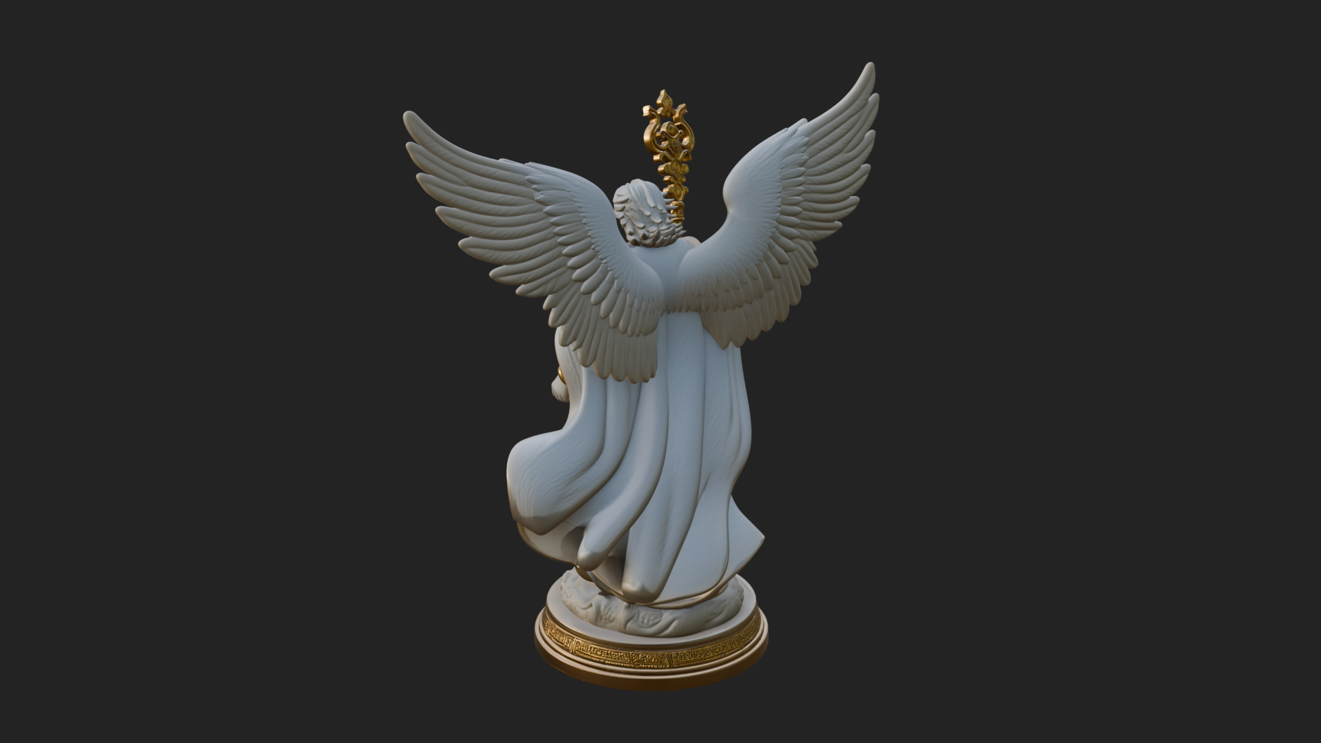 Archangel Michael Warrior Statue Design 36 3D Print Model 3D Model