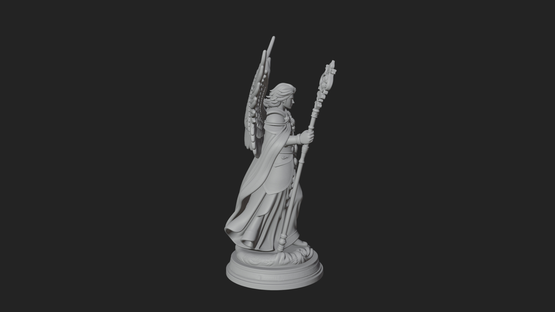 Archangel Michael Warrior Statue Design 36 3D Print Model 3D Model