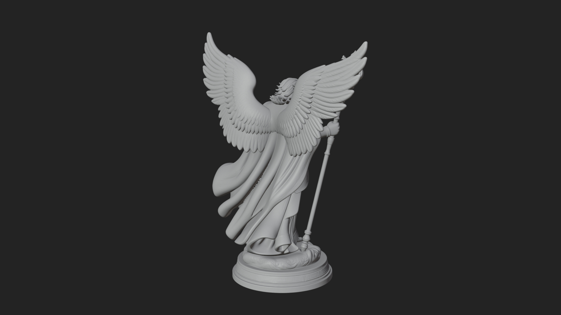 Archangel Michael Warrior Statue Design 36 3D Print Model 3D Model