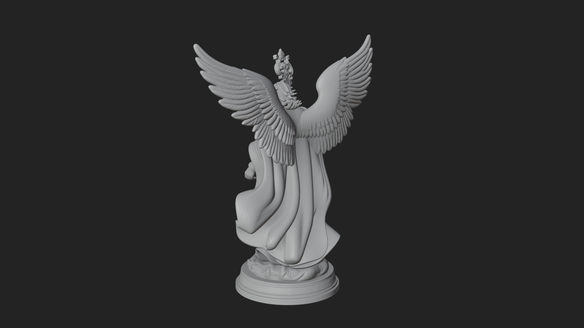 Archangel Michael Warrior Statue Design 36 3D Print Model 3D Model