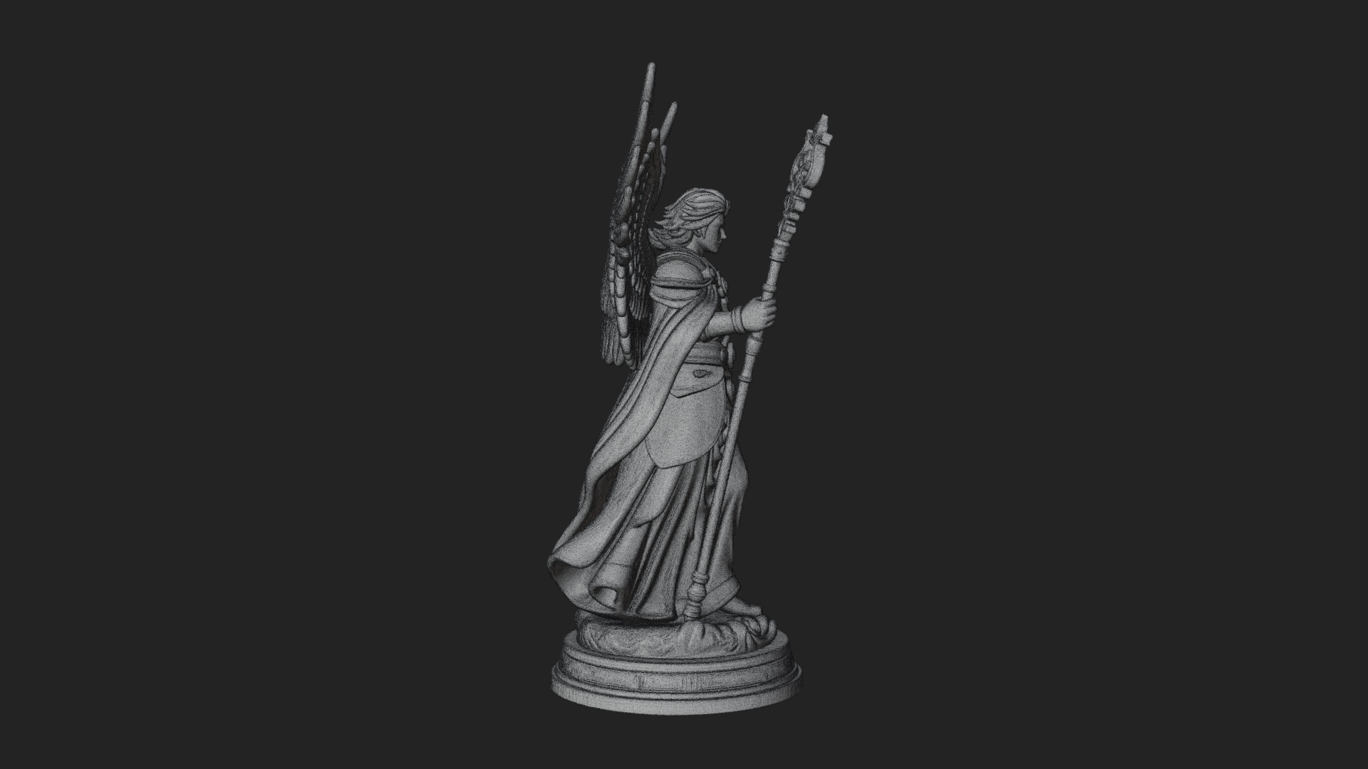 Archangel Michael Warrior Statue Design 36 3D Print Model 3D Model